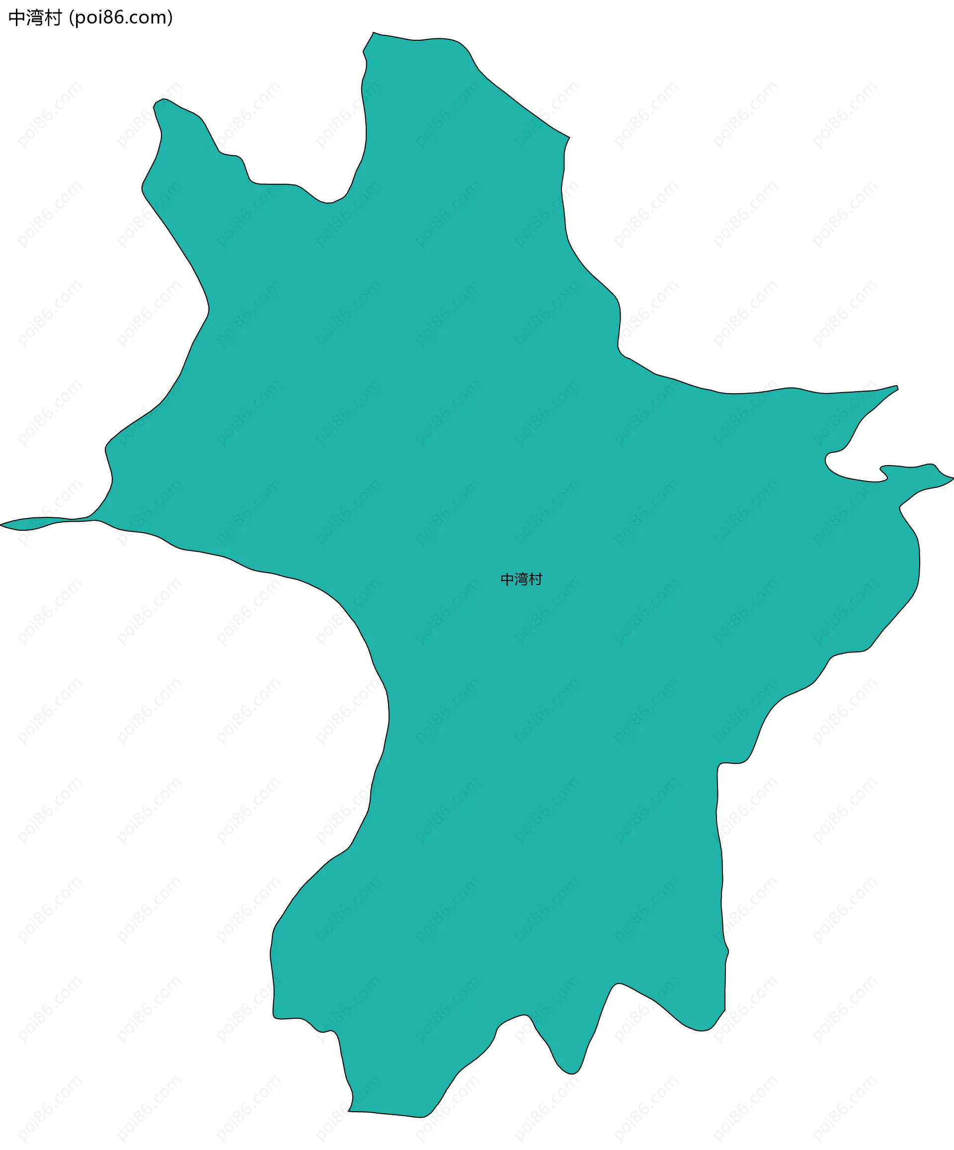 中湾村边界地图