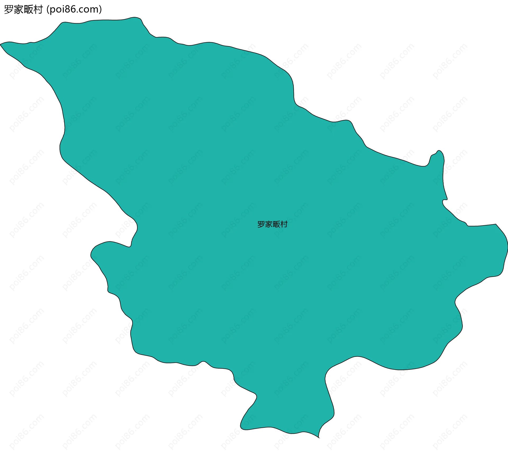 罗家畈村边界地图