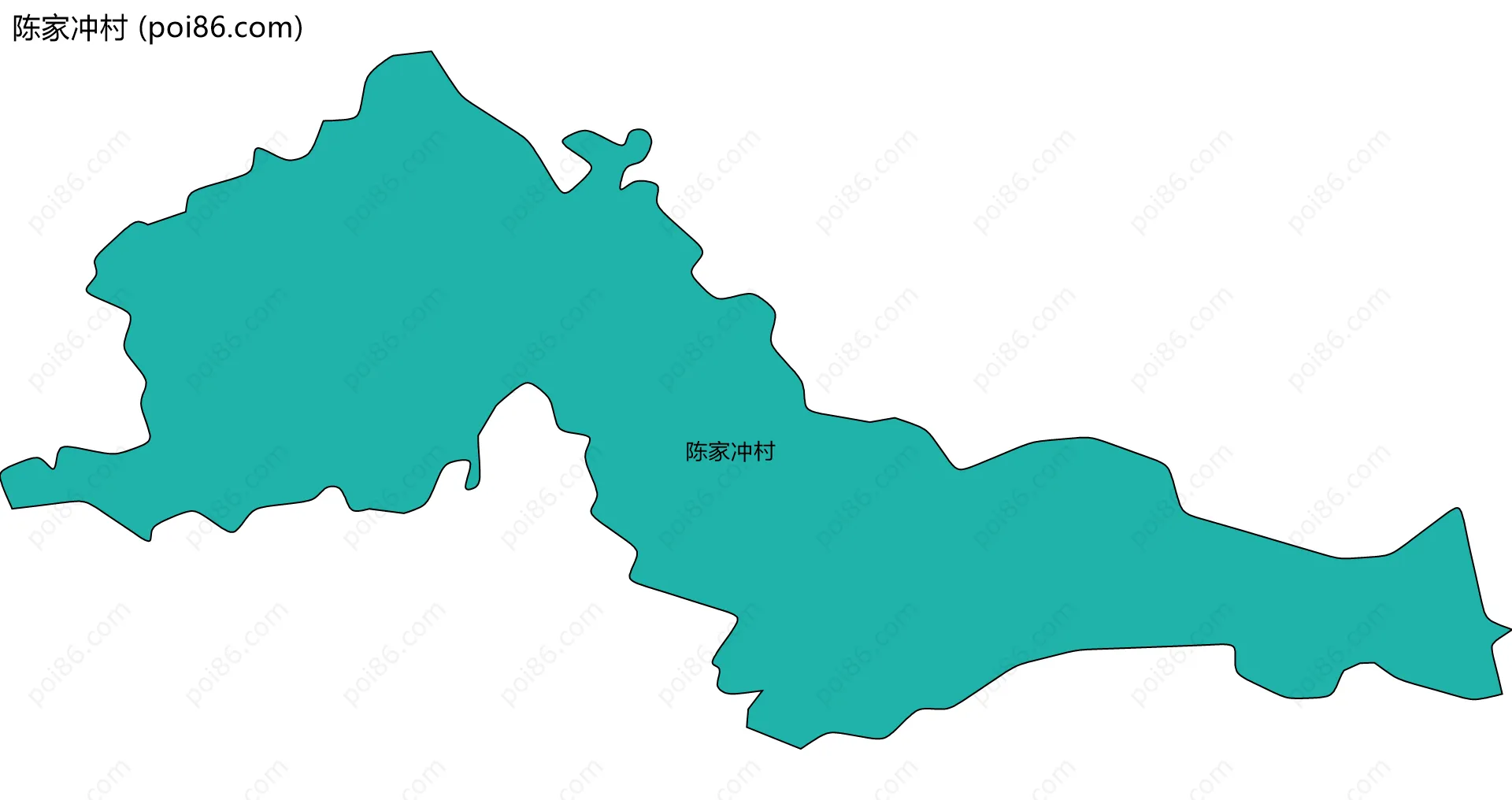 陈家冲村边界地图