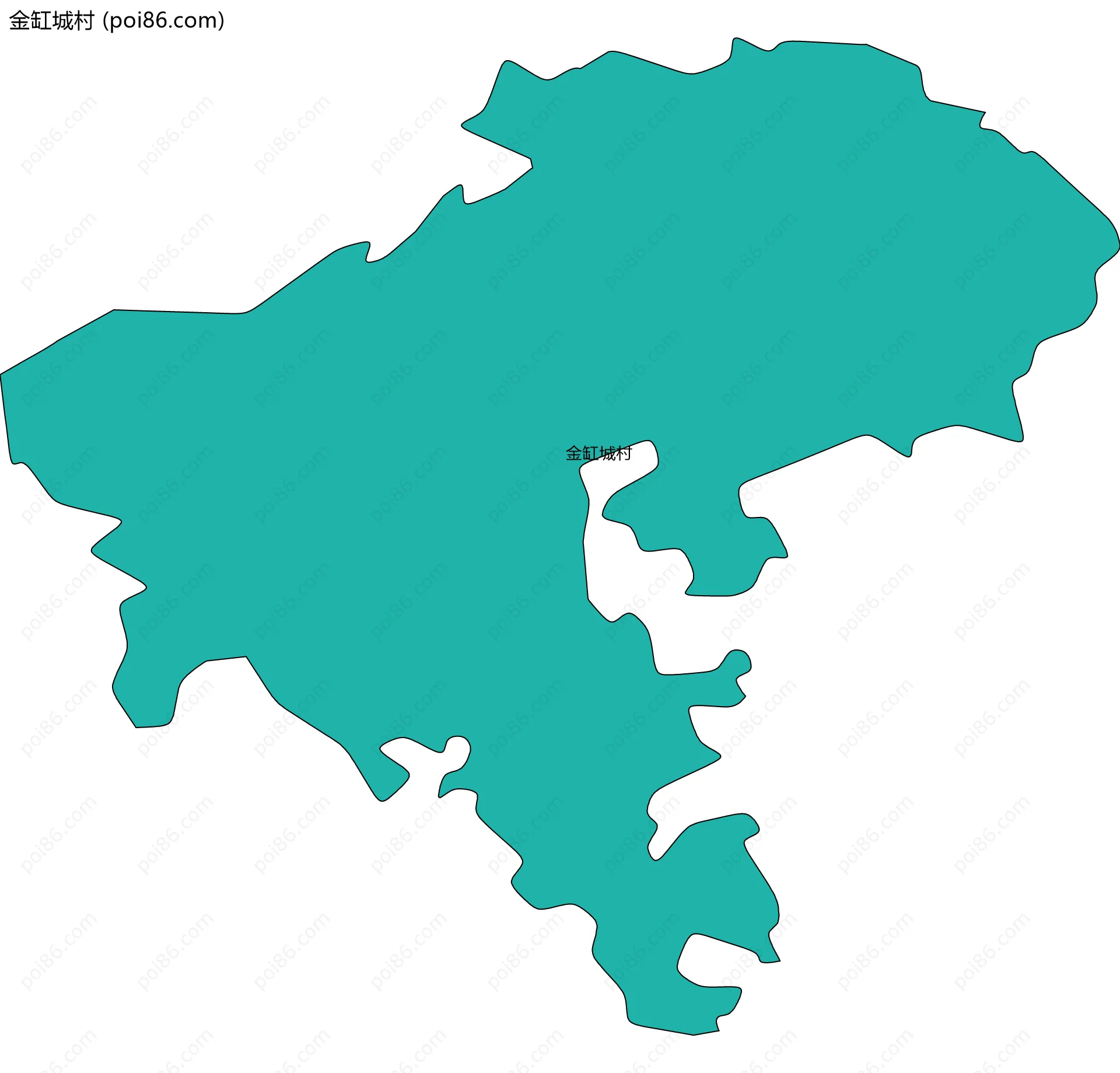 金缸城村边界地图