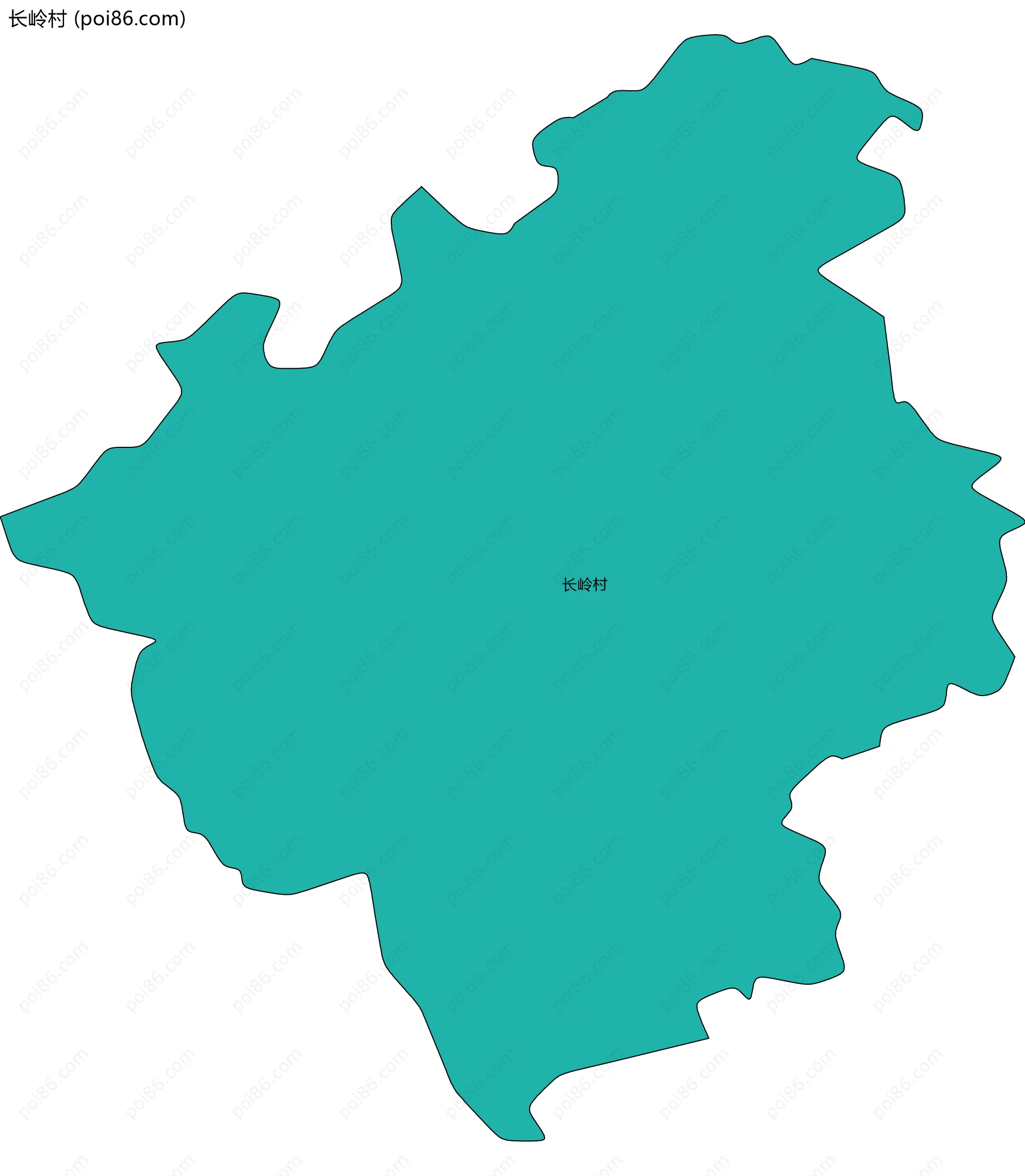 长岭村边界地图