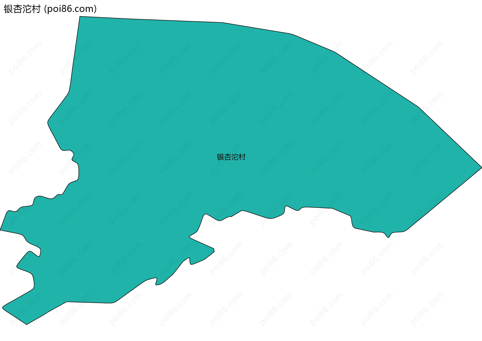 银杏沱村边界地图