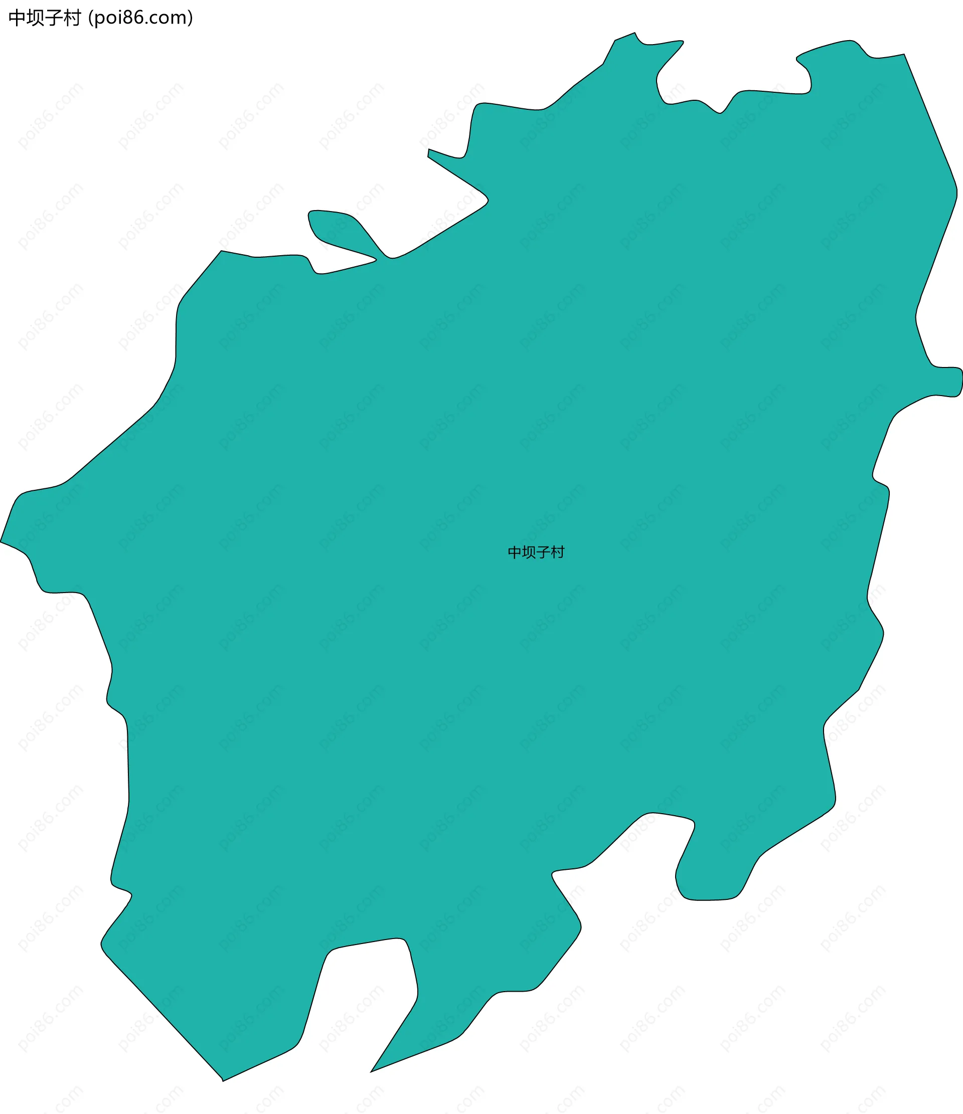 中坝子村边界地图