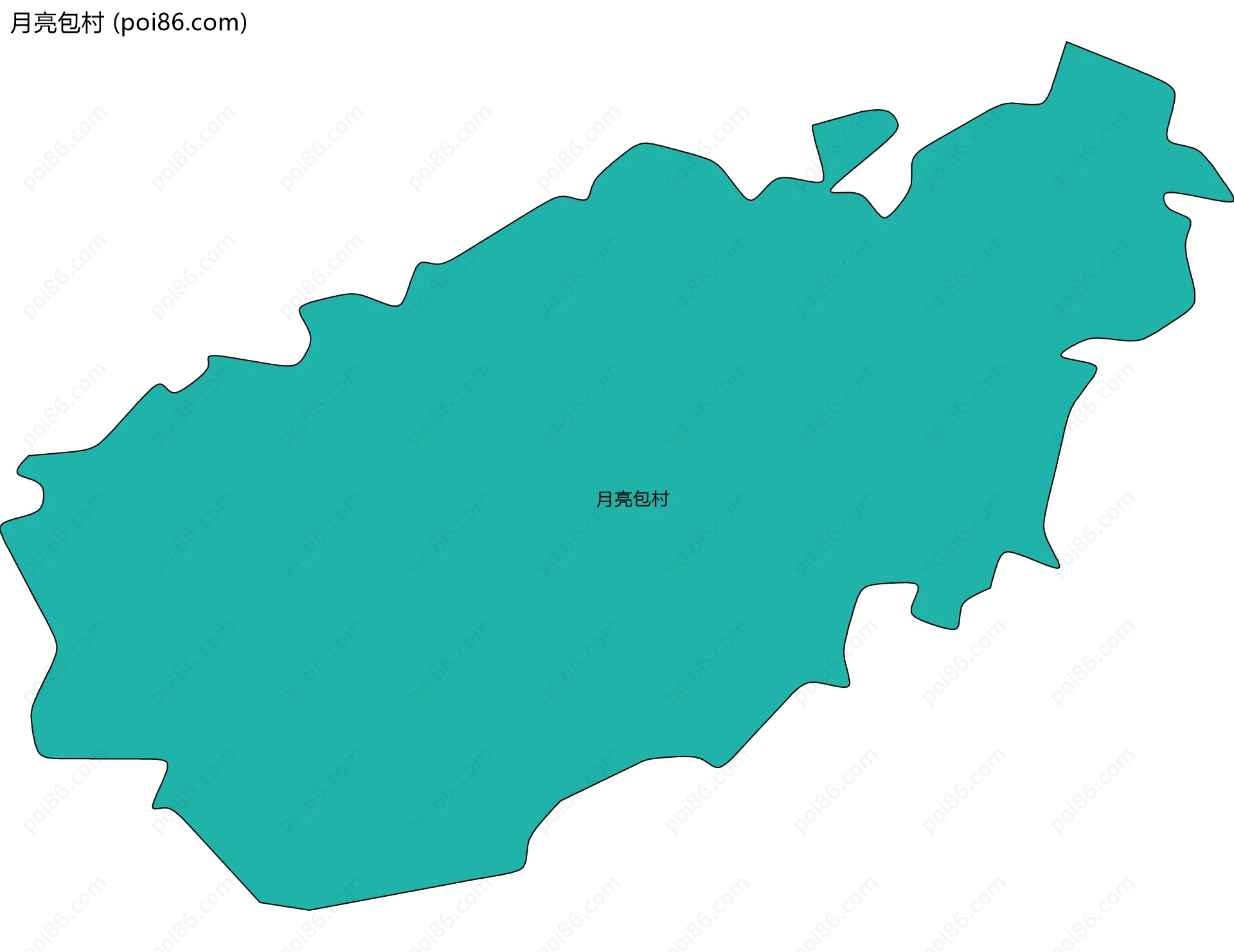月亮包村边界地图