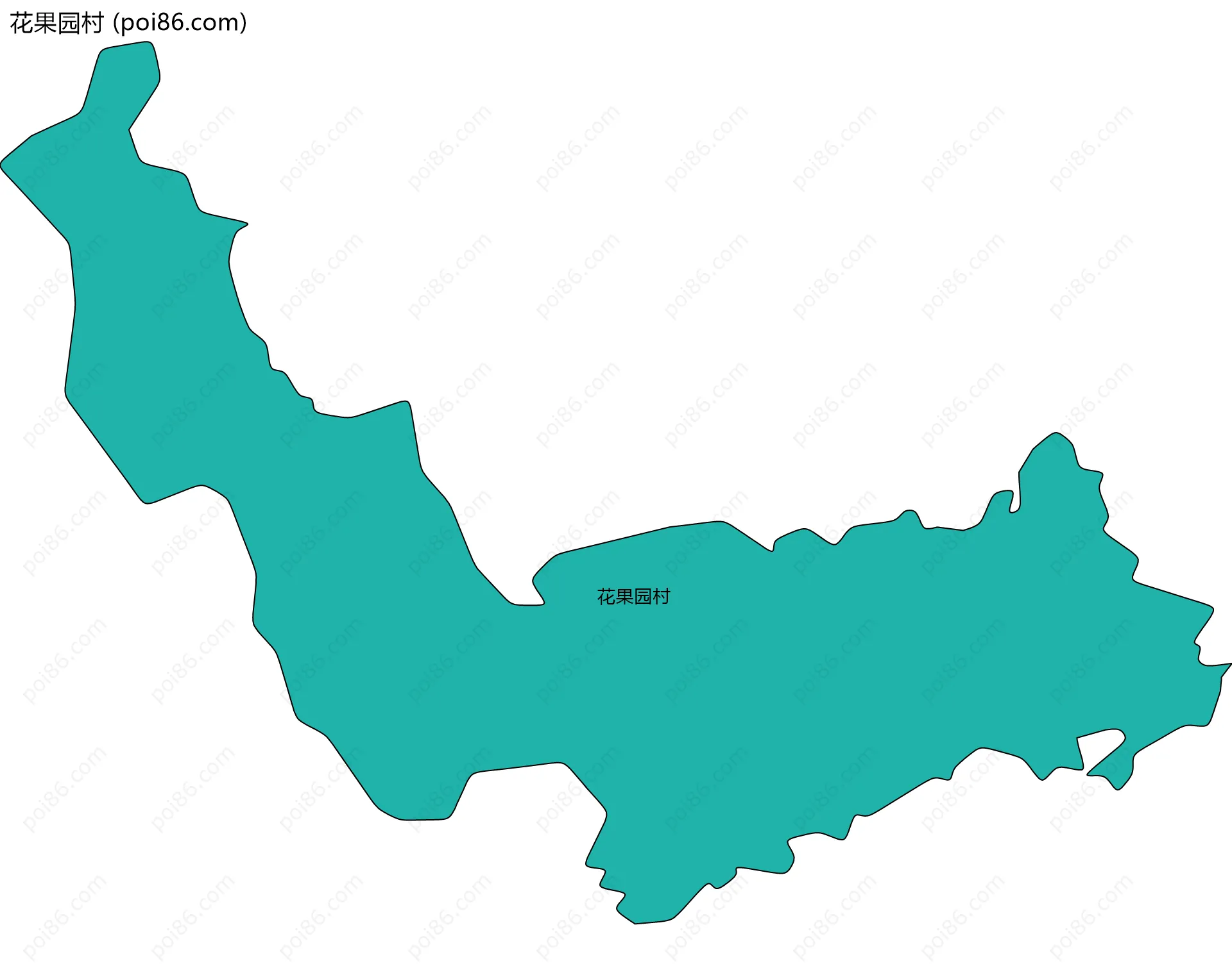花果园村边界地图