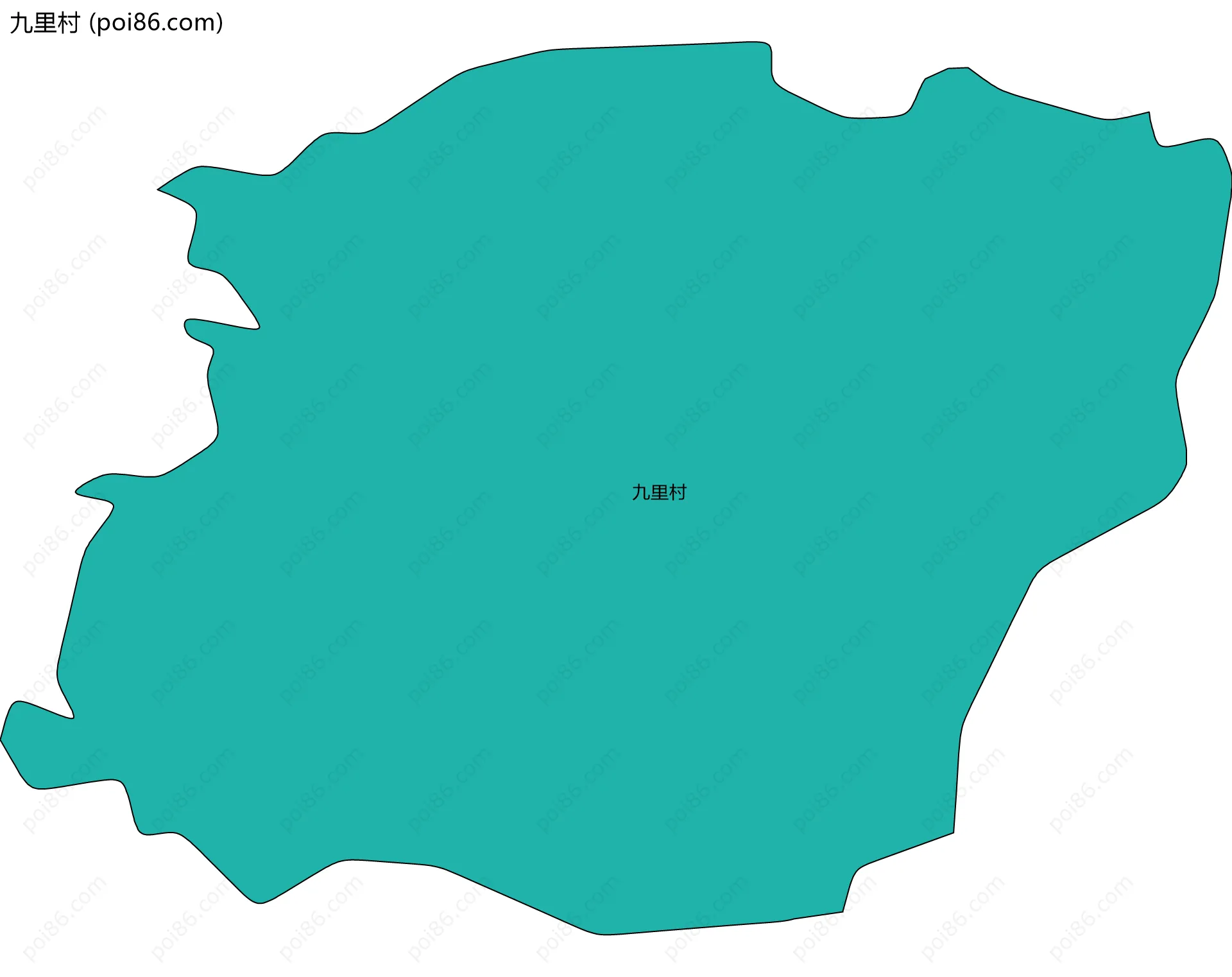 九里村边界地图
