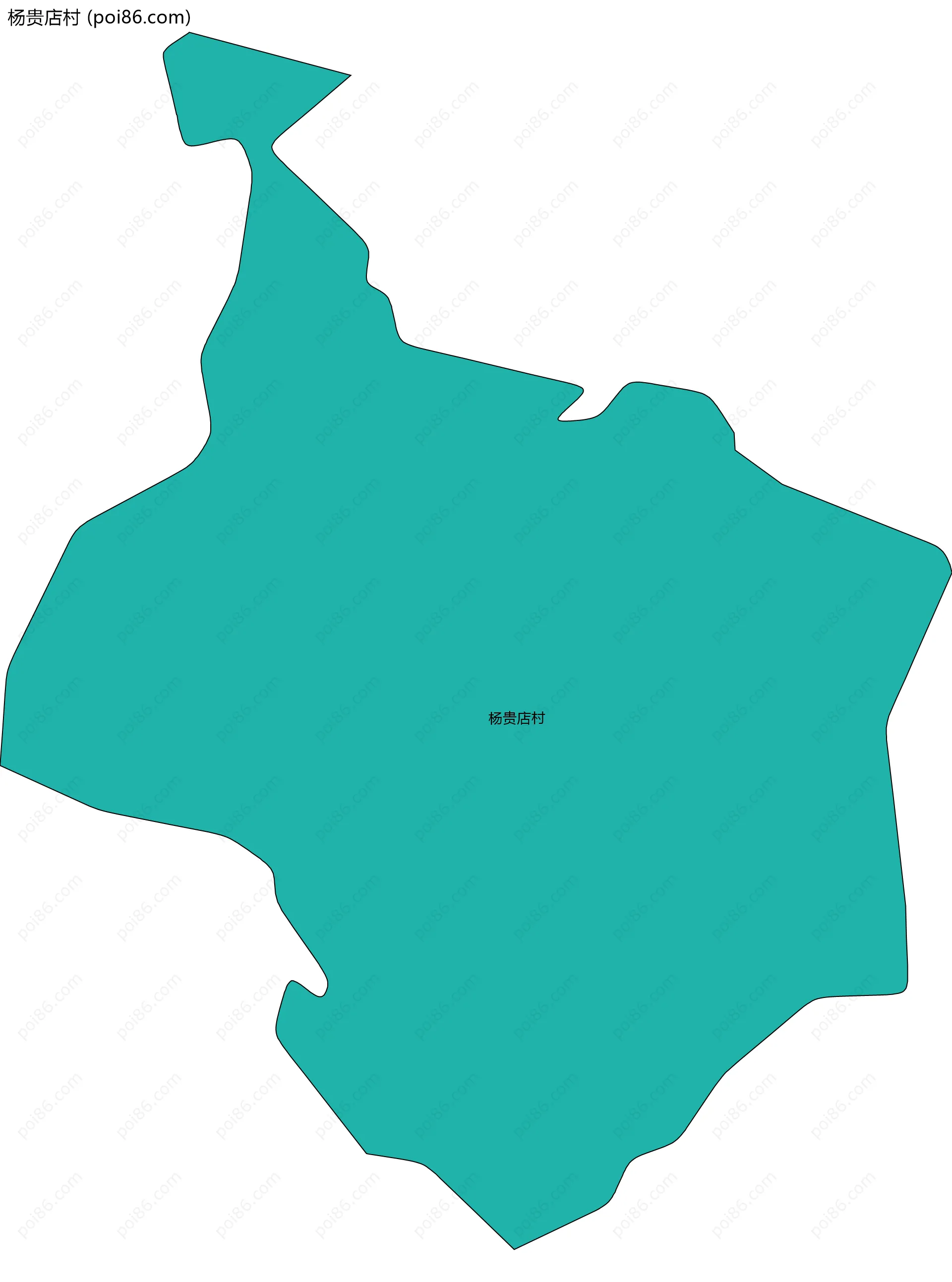 杨贵店村边界地图