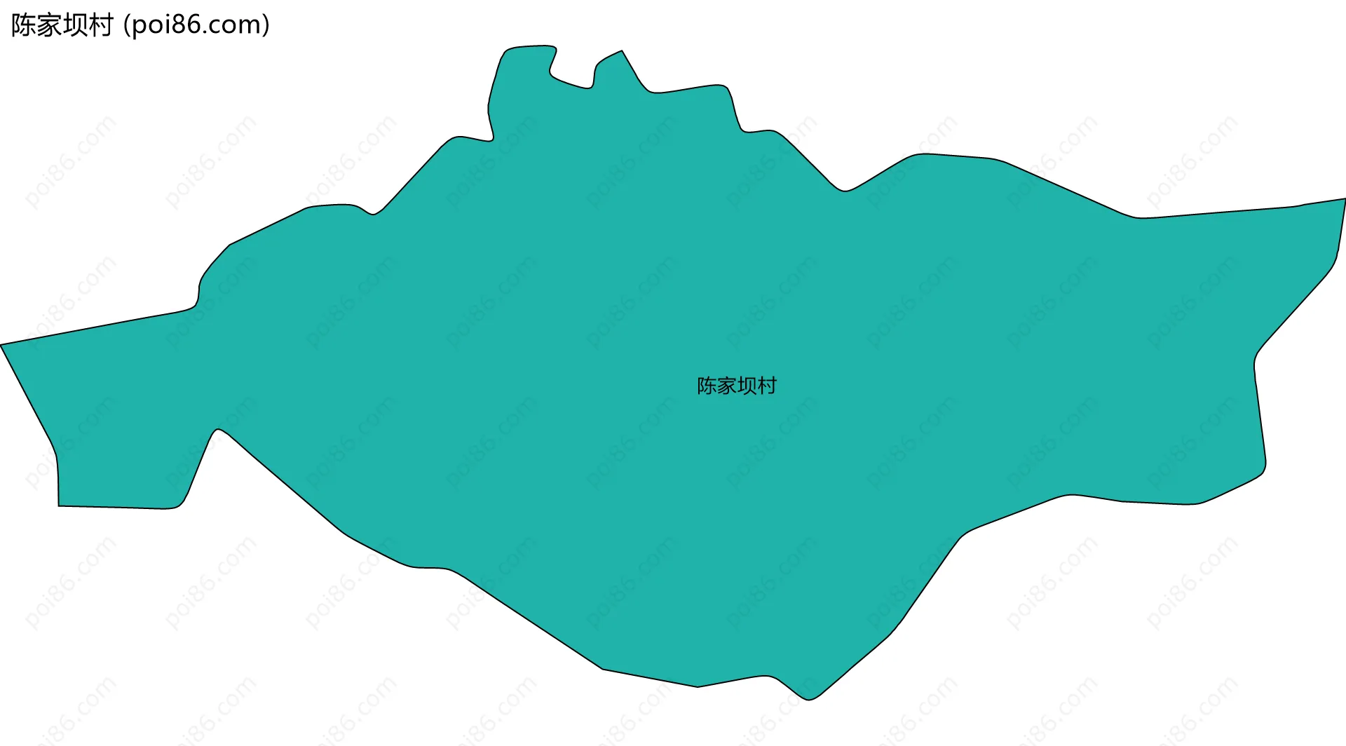 陈家坝村边界地图