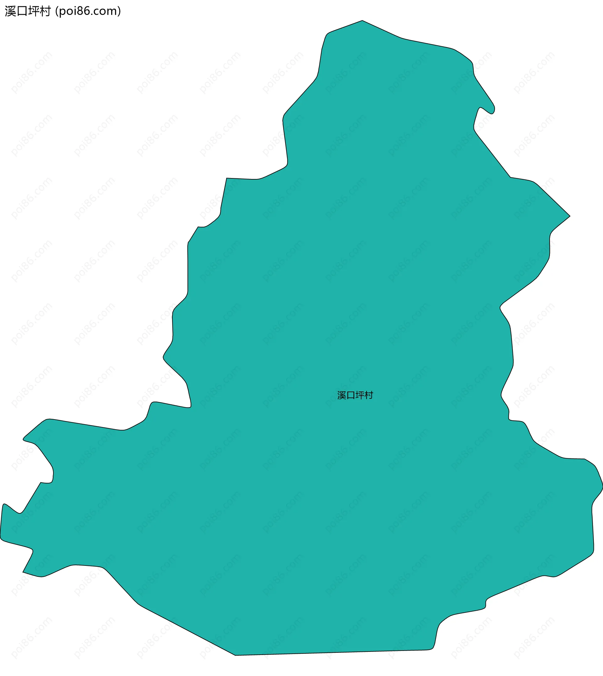 溪口坪村边界地图