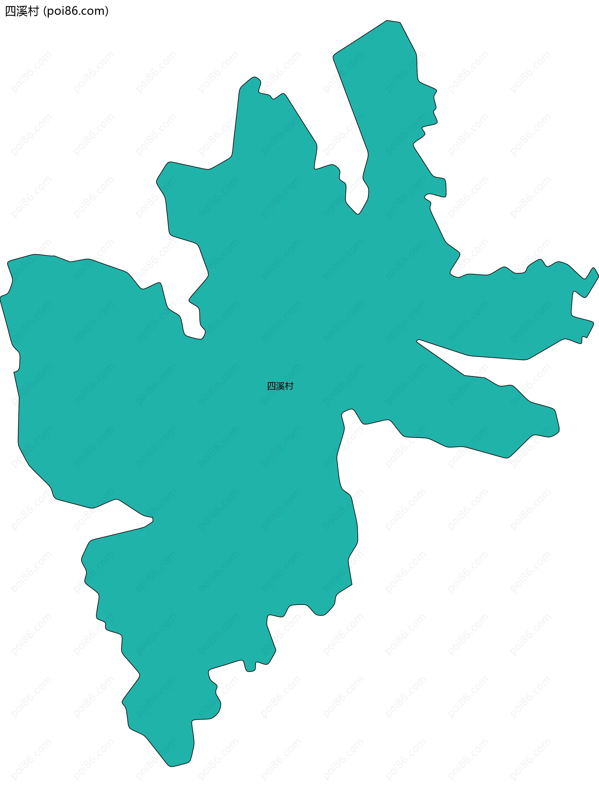 四溪村边界地图
