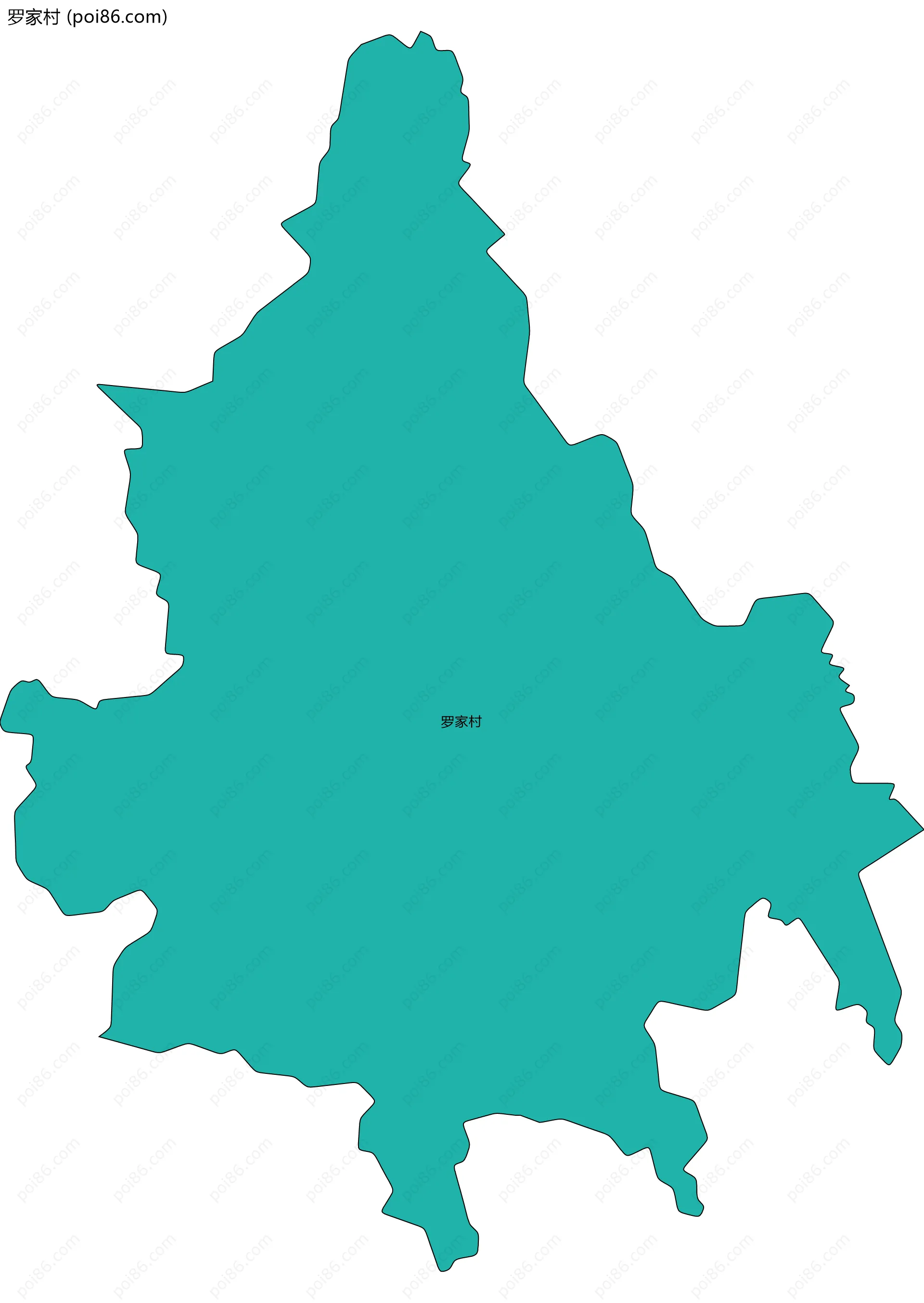 罗家村边界地图