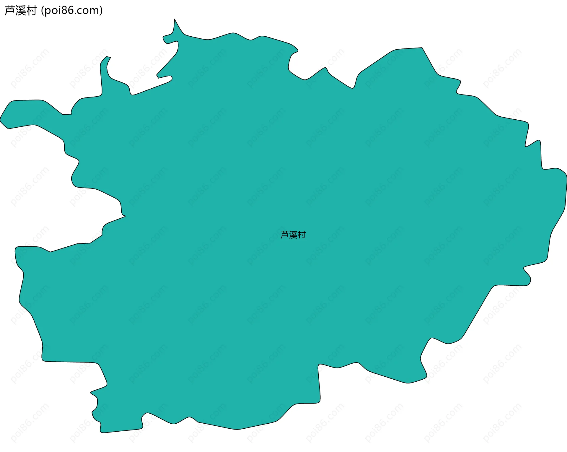 芦溪村边界地图
