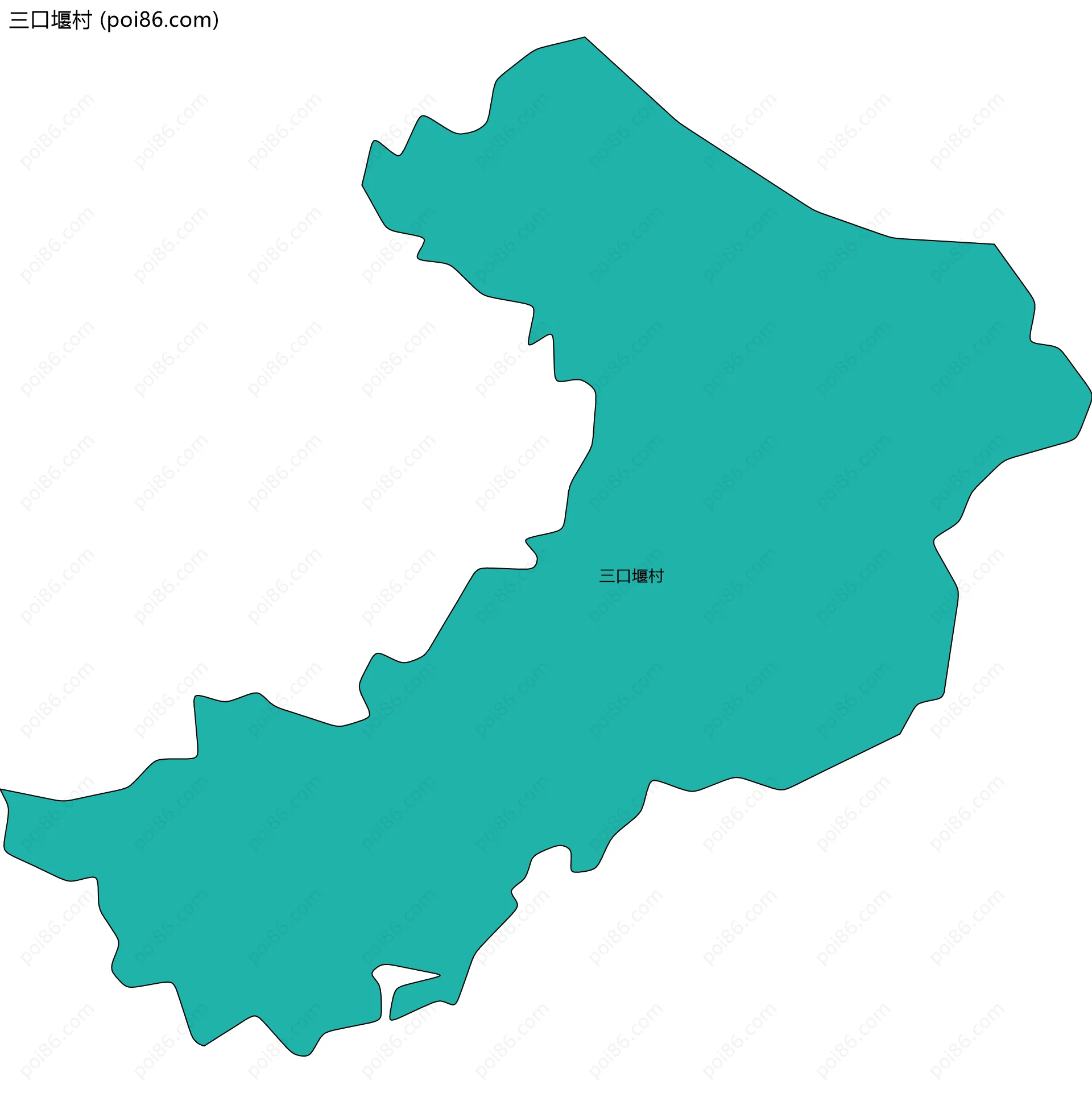 三口堰村边界地图