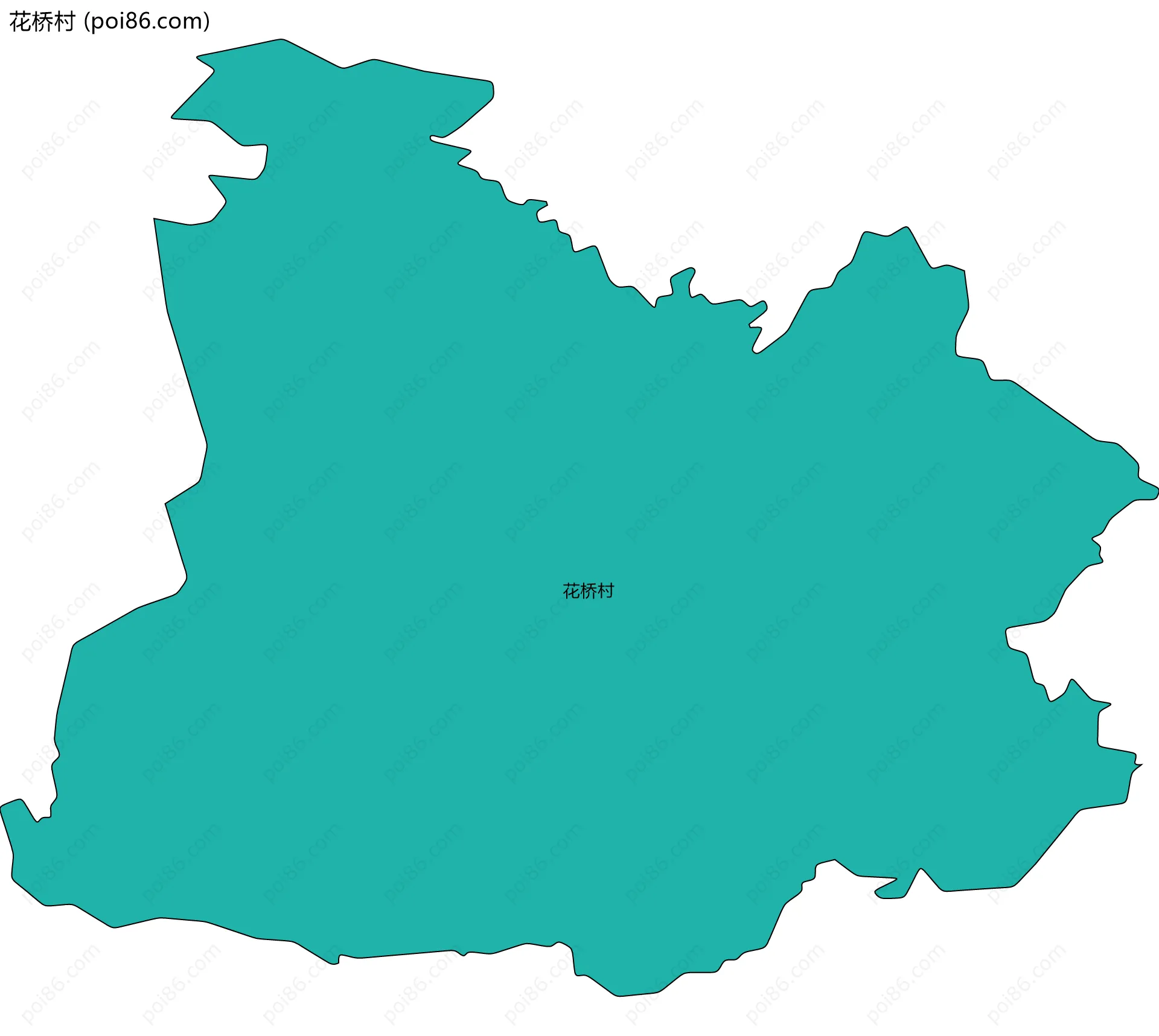花桥村边界地图