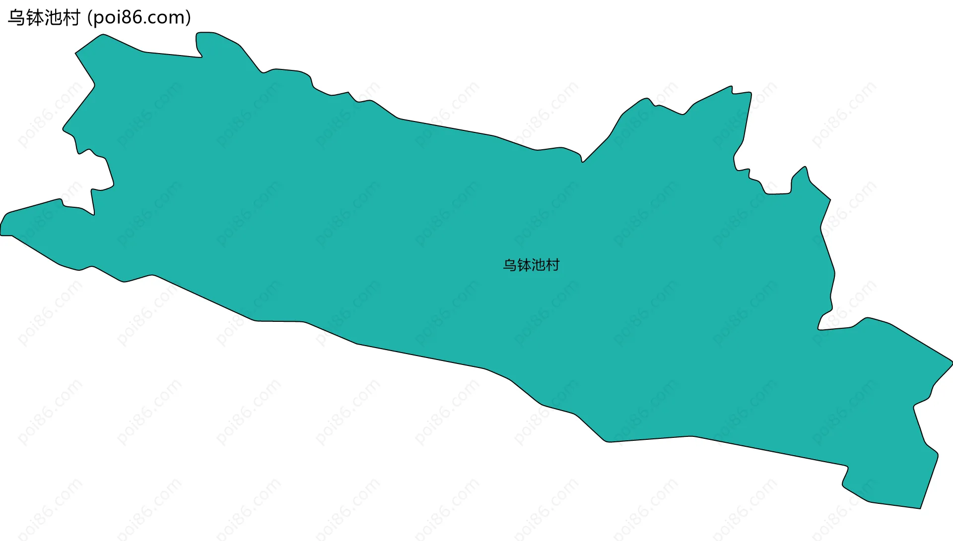 乌钵池村边界地图