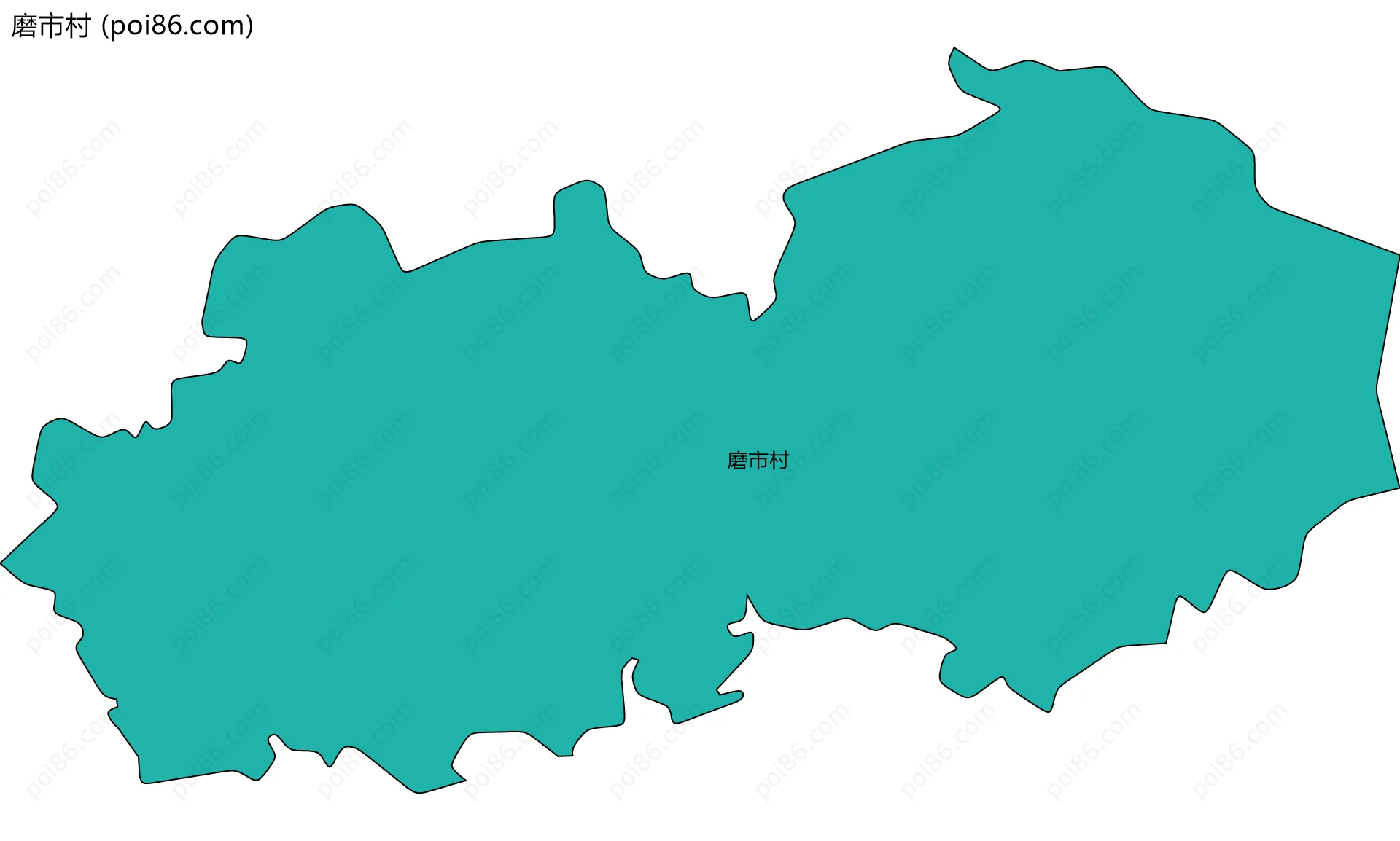 磨市村边界地图