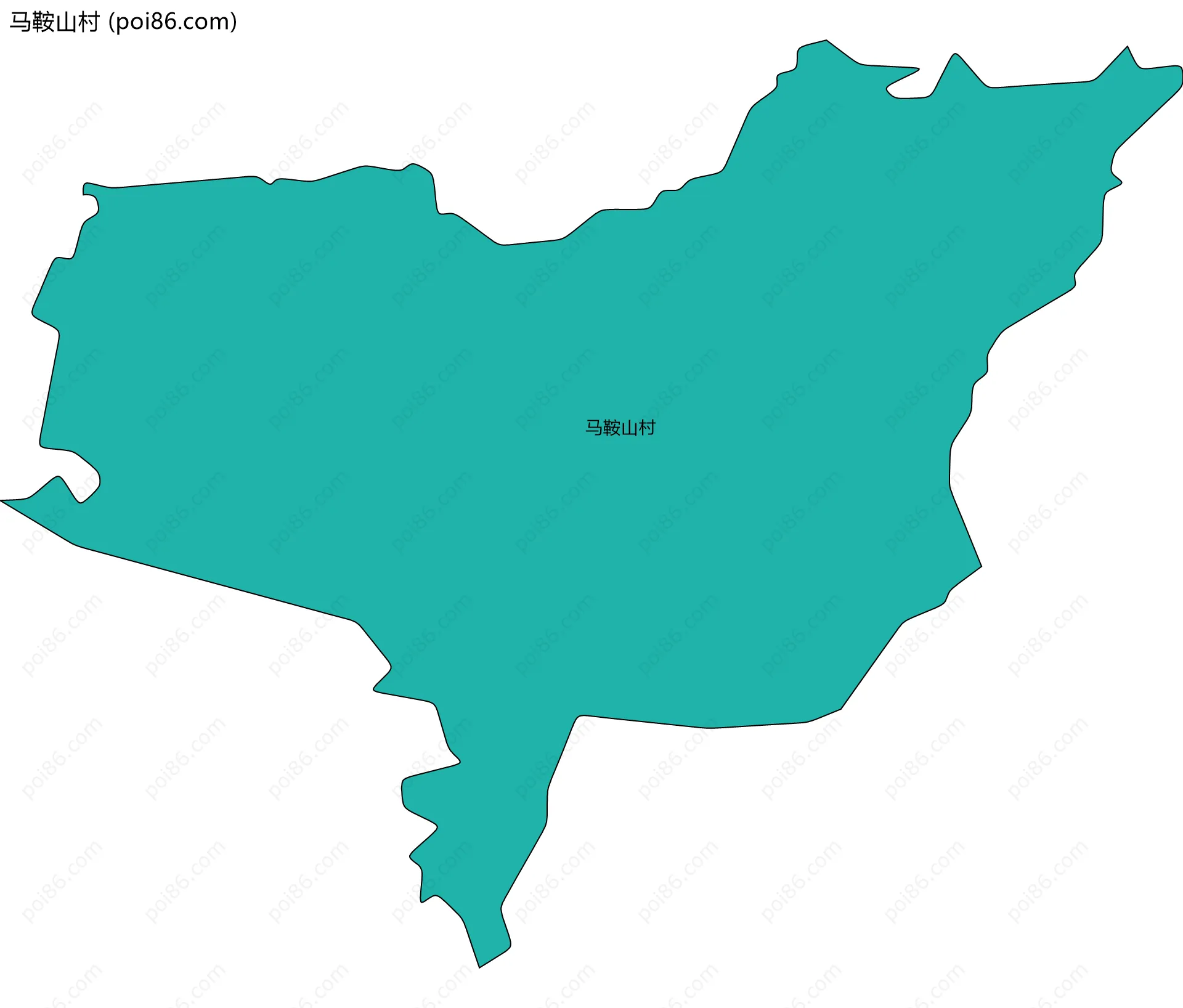 马鞍山村边界地图