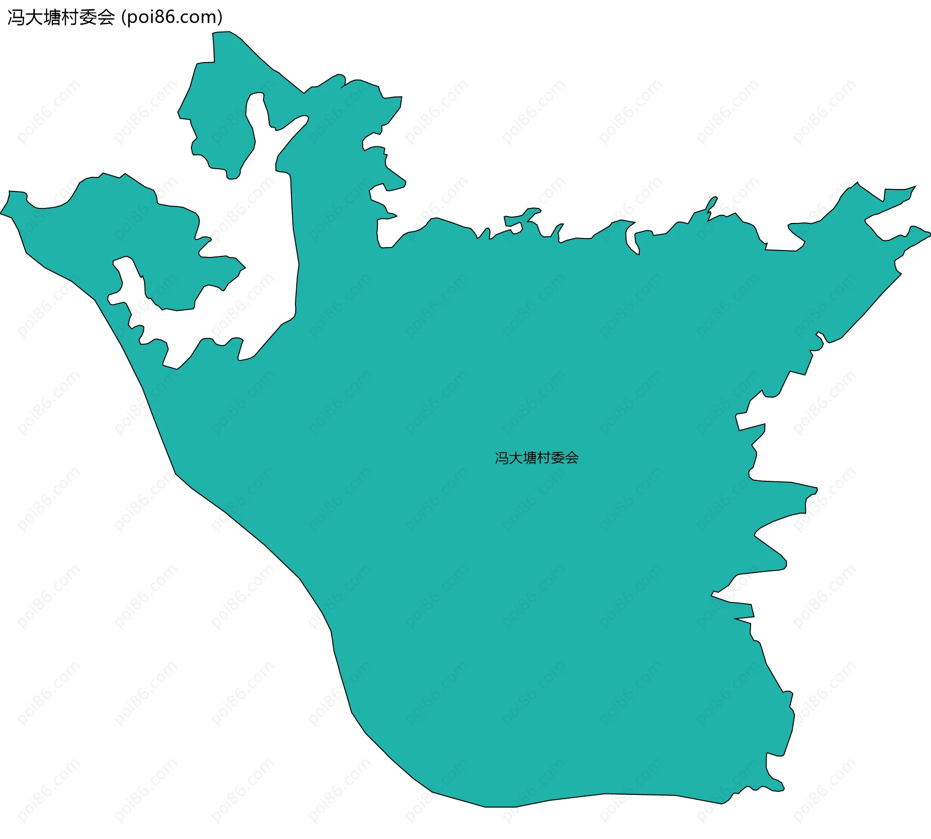 冯大塘村委会边界地图