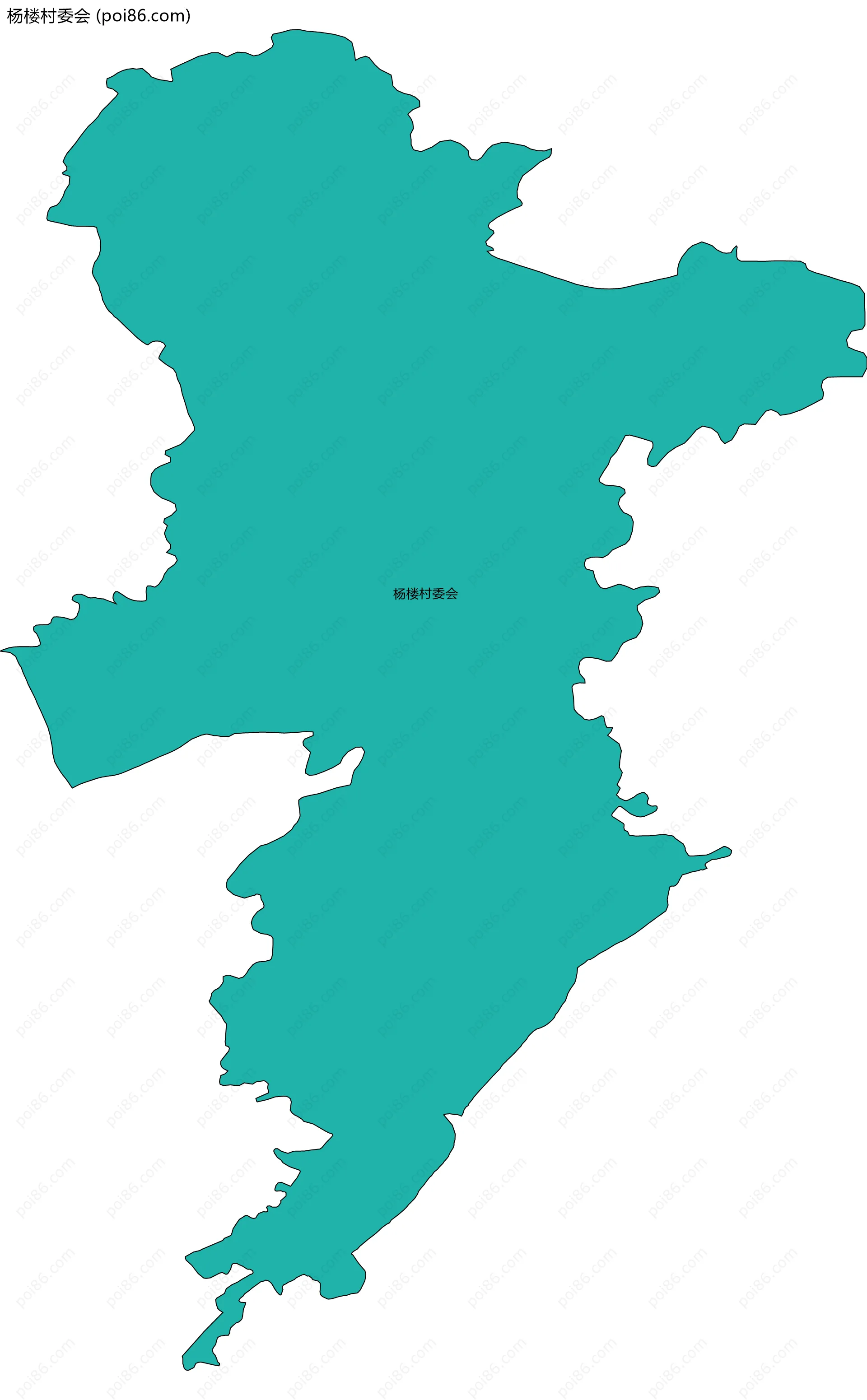 杨楼村委会边界地图