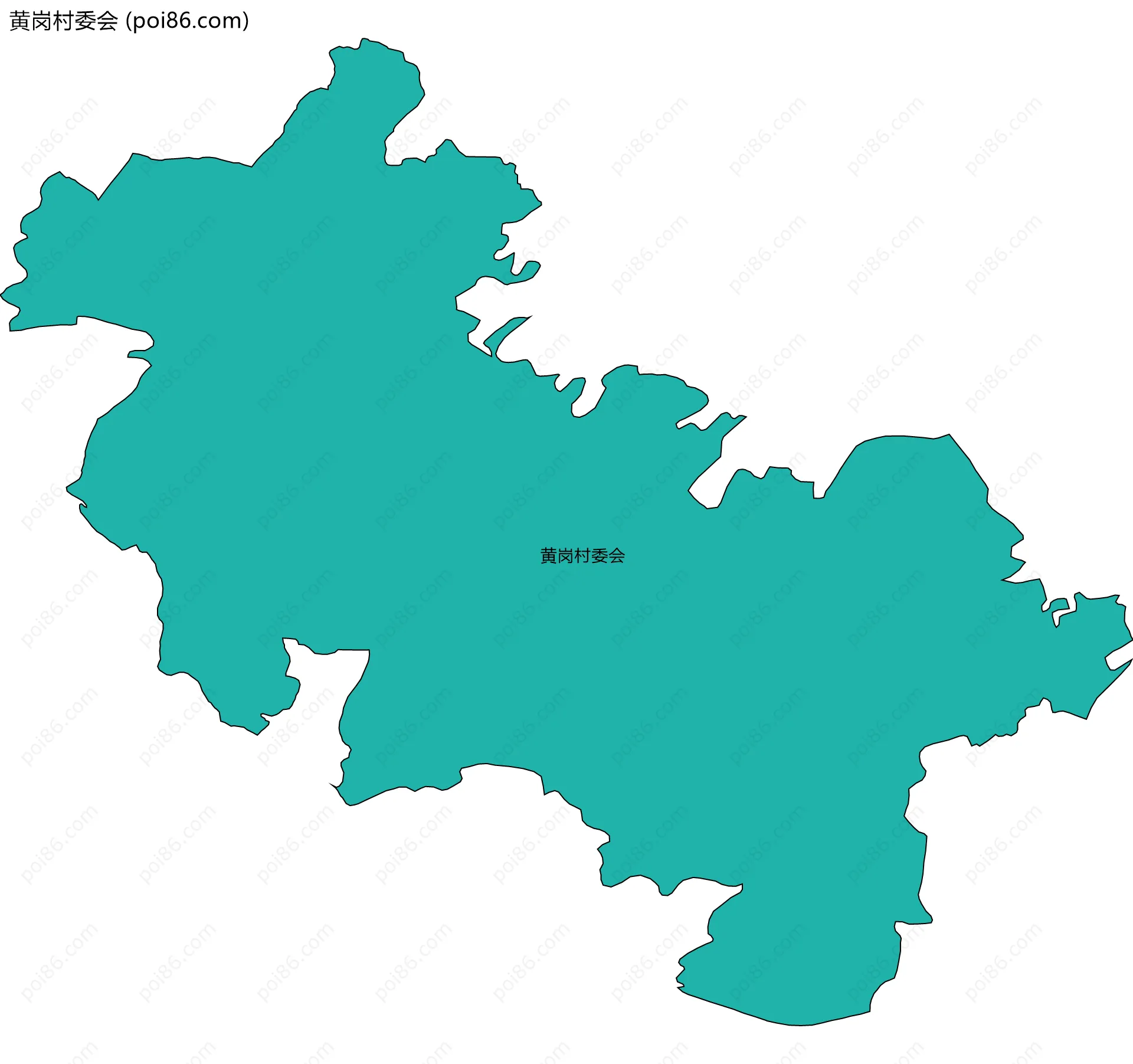 黄岗村委会边界地图