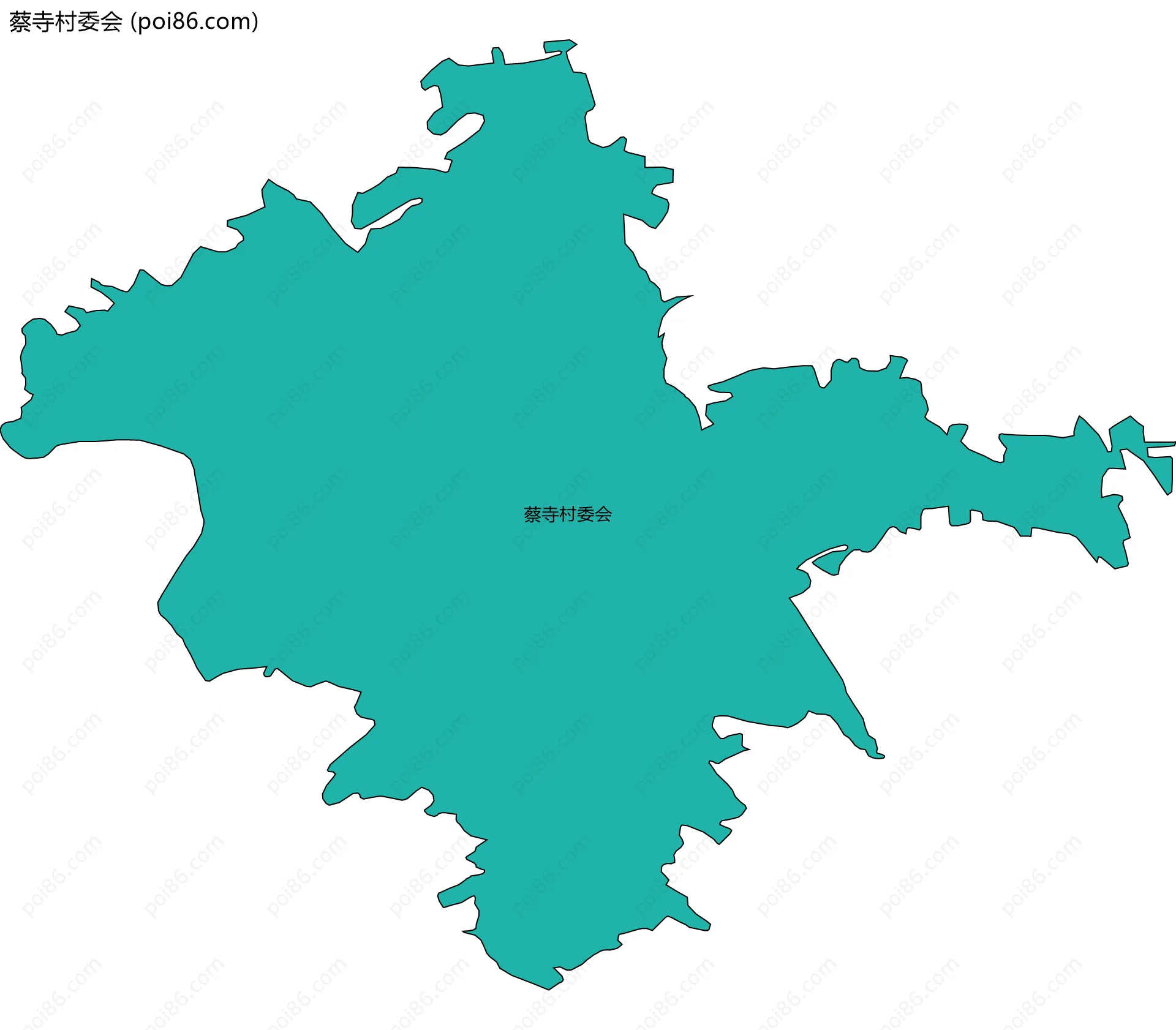 蔡寺村委会边界地图