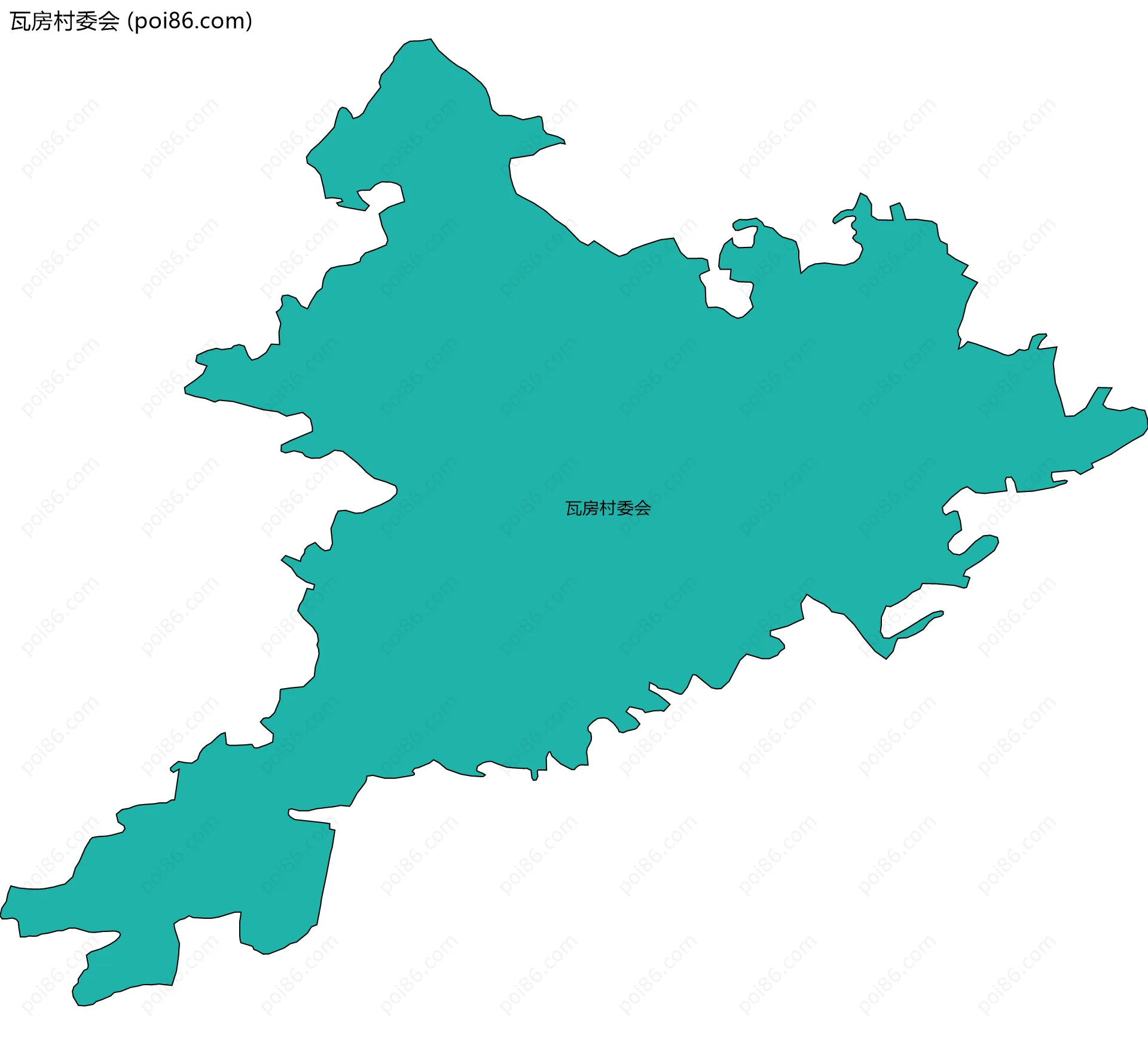 瓦房村委会边界地图