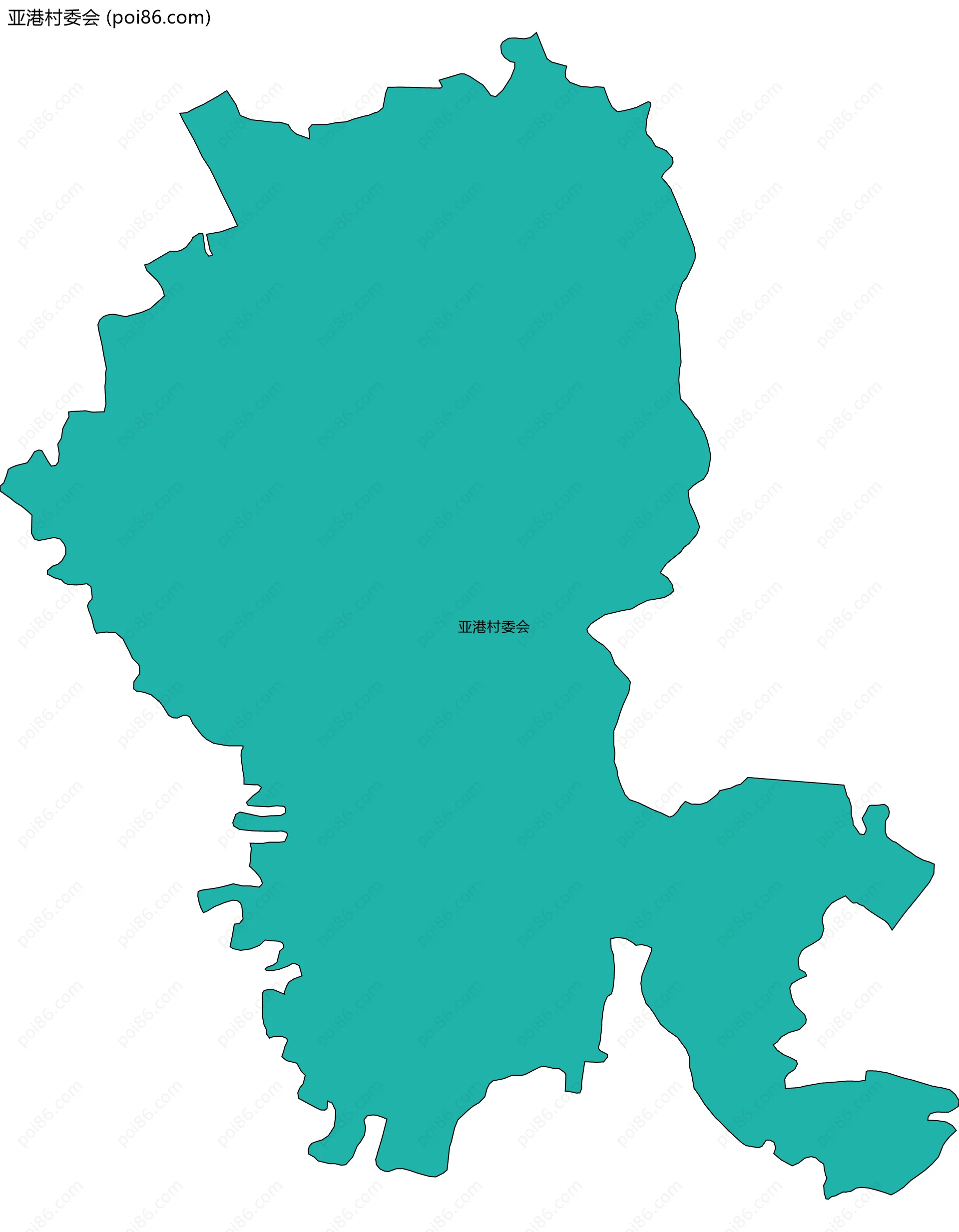亚港村委会边界地图