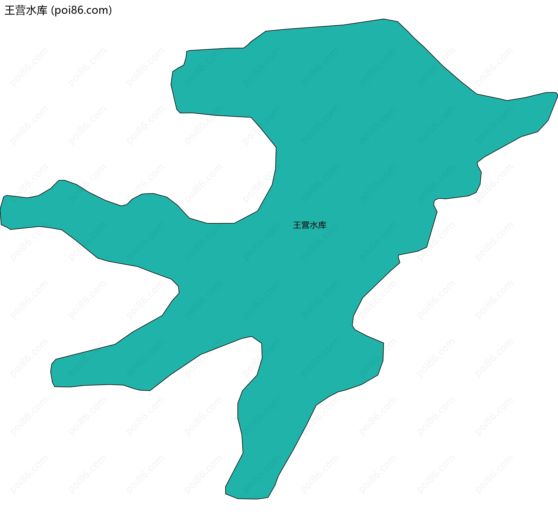 王营水库边界地图
