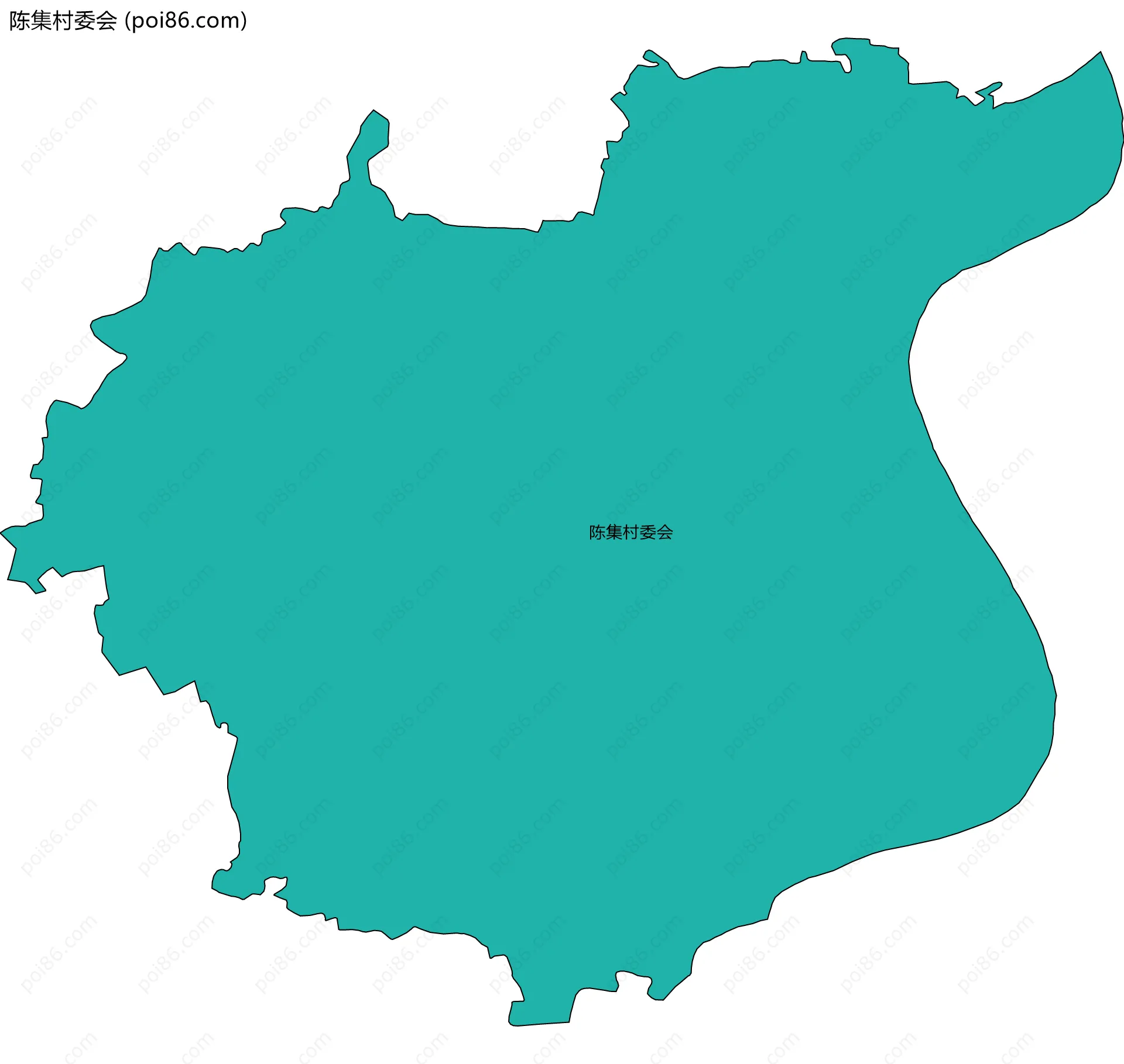 陈集村委会边界地图