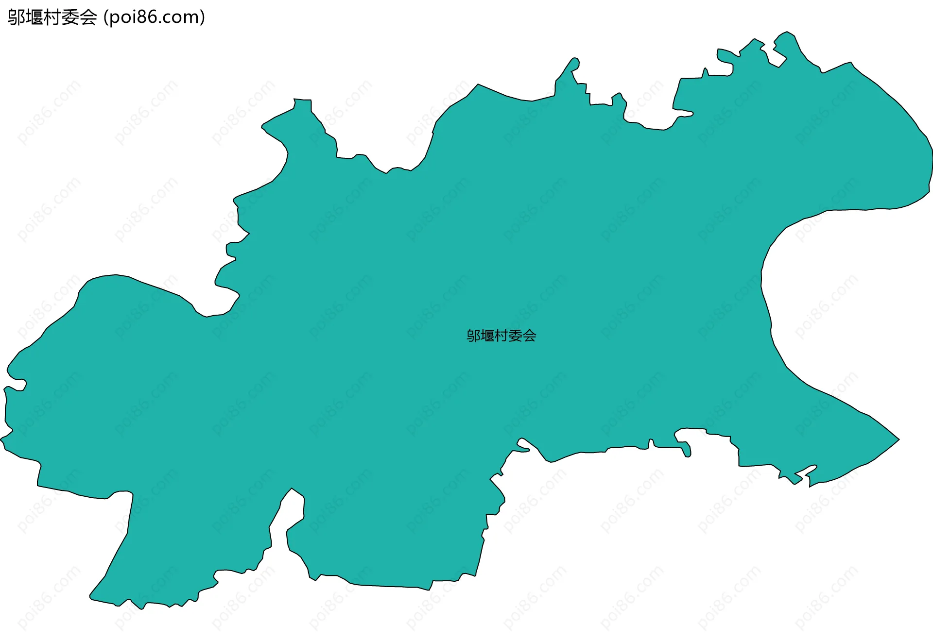 邬堰村委会边界地图