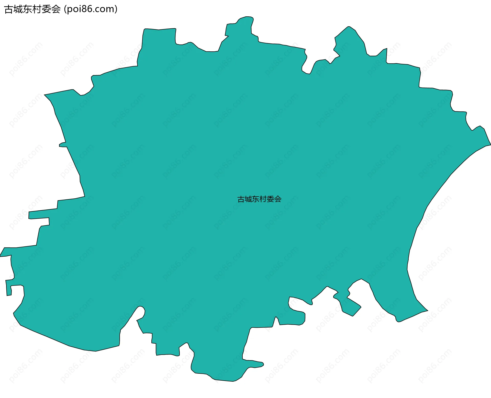 古城东村委会边界地图