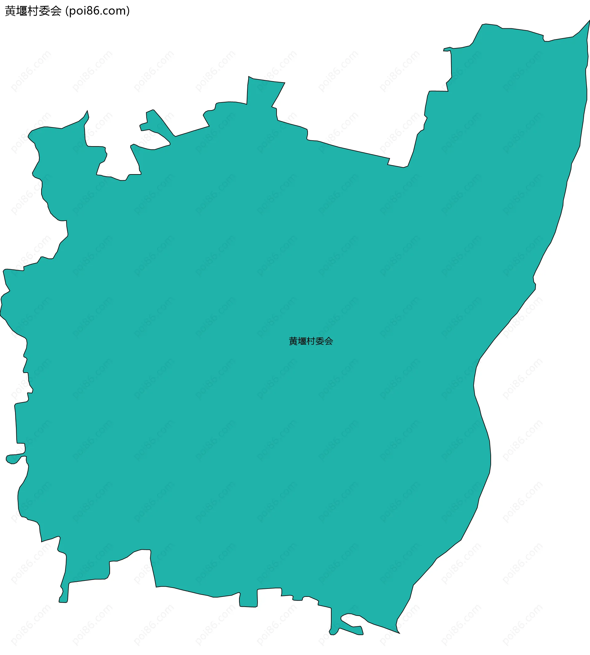 黄堰村委会边界地图