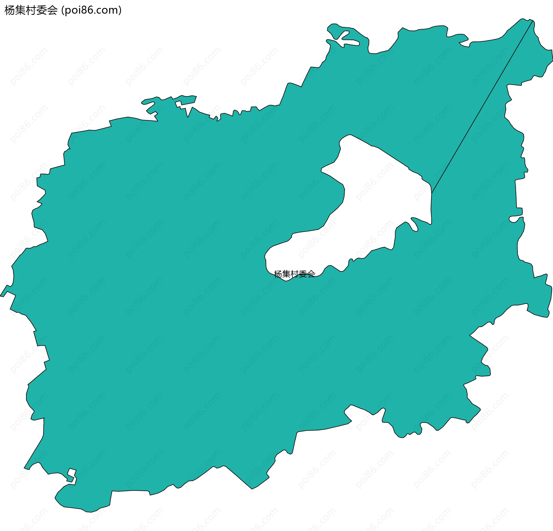 杨集村委会边界地图