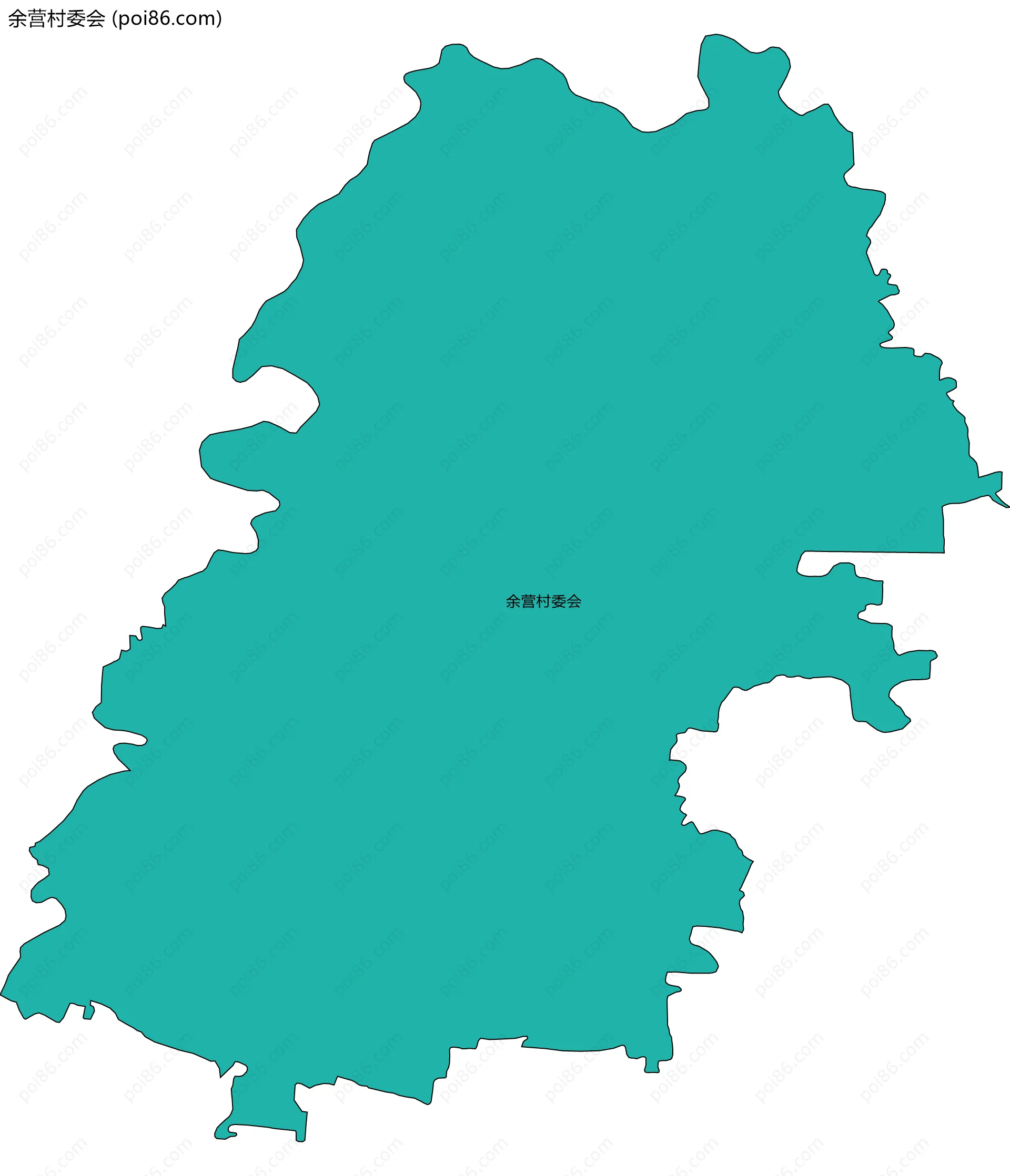 余营村委会边界地图