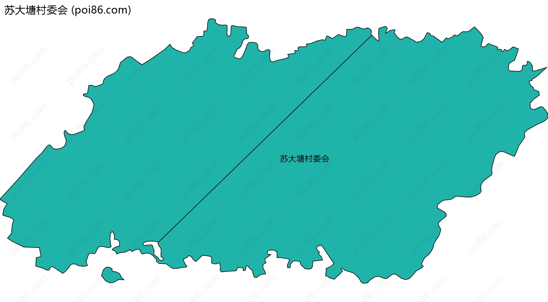 苏大塘村委会边界地图