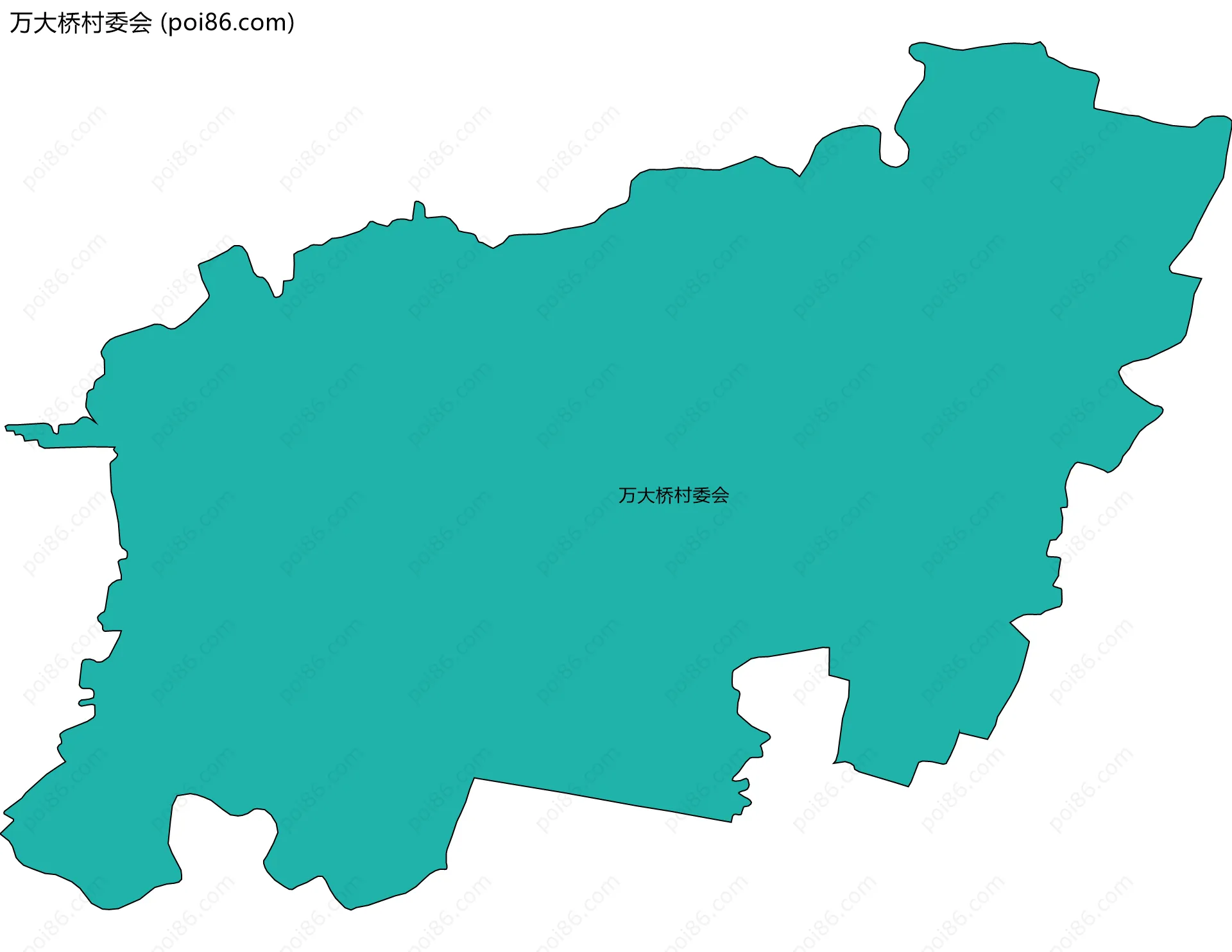 万大桥村委会边界地图