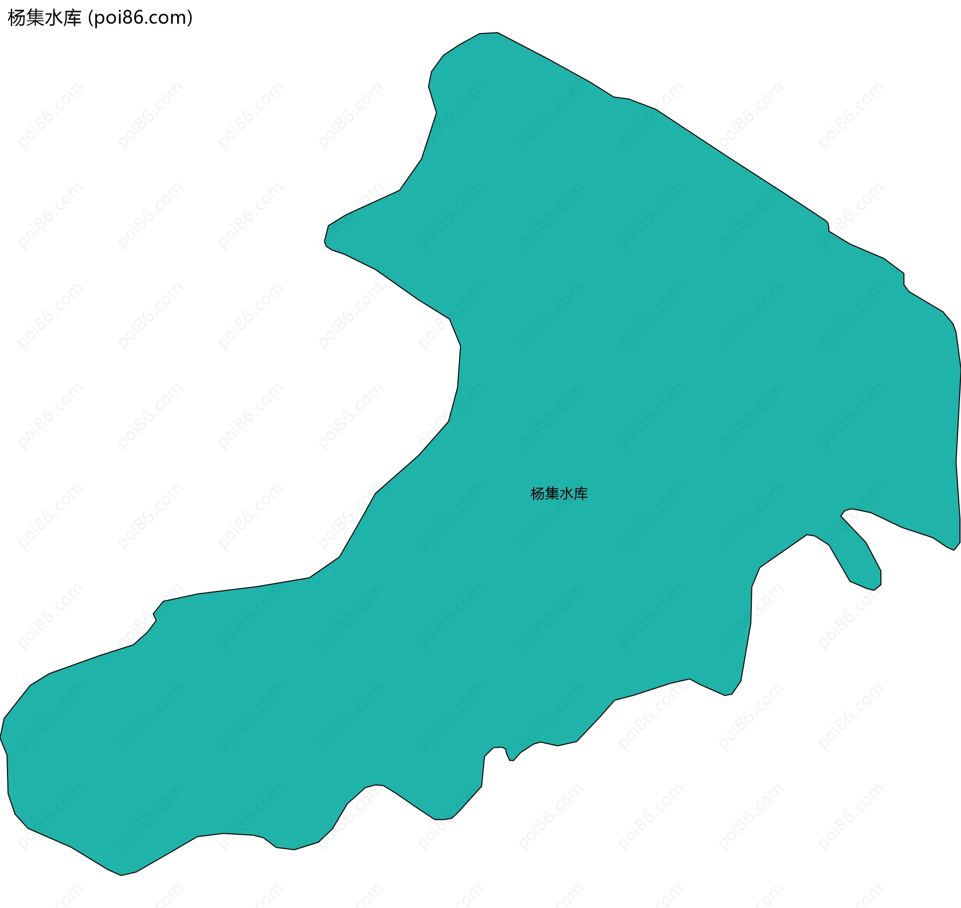 杨集水库边界地图