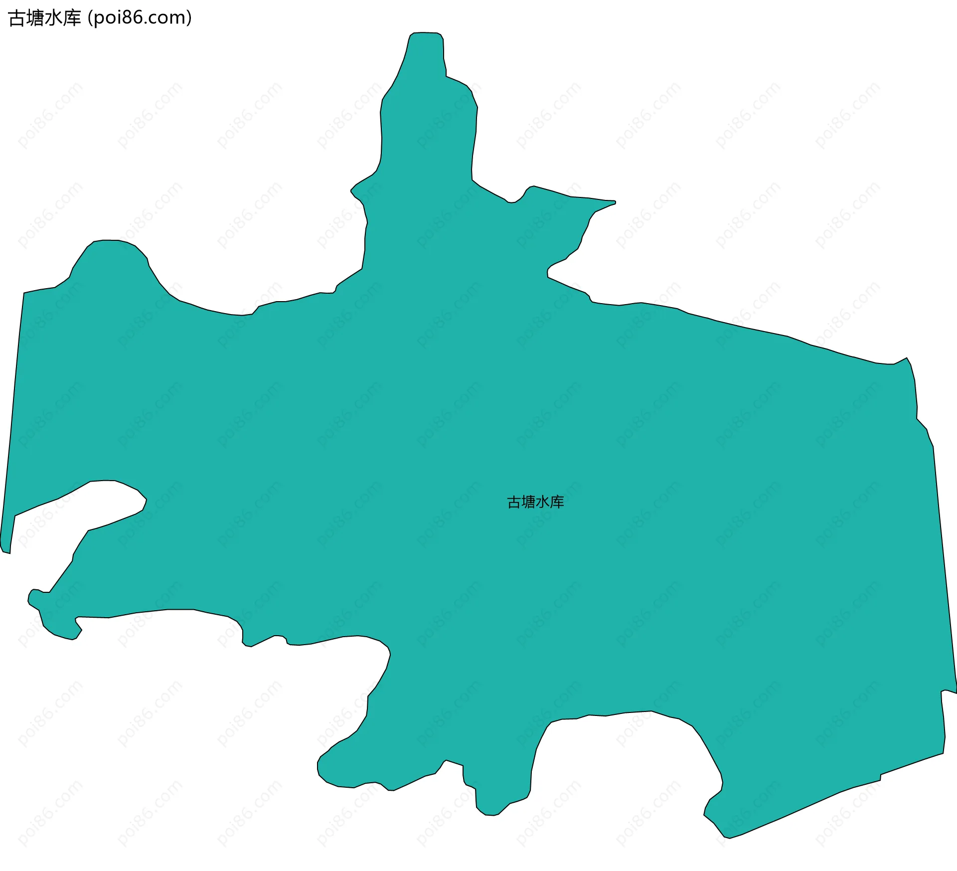 古塘水库边界地图