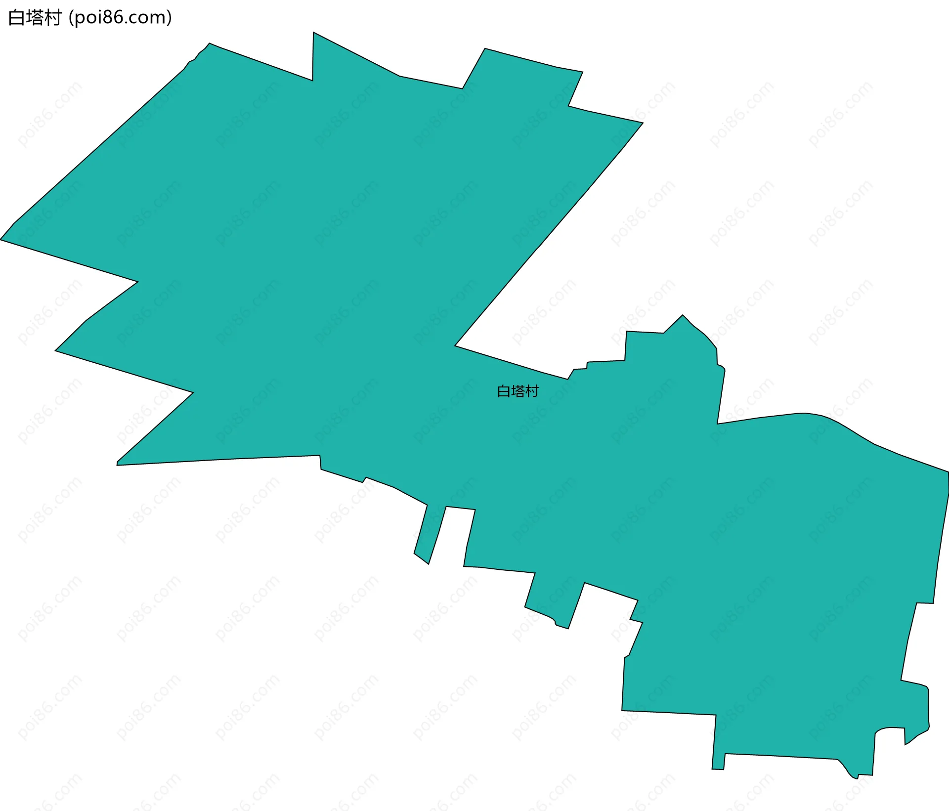 白塔村边界地图