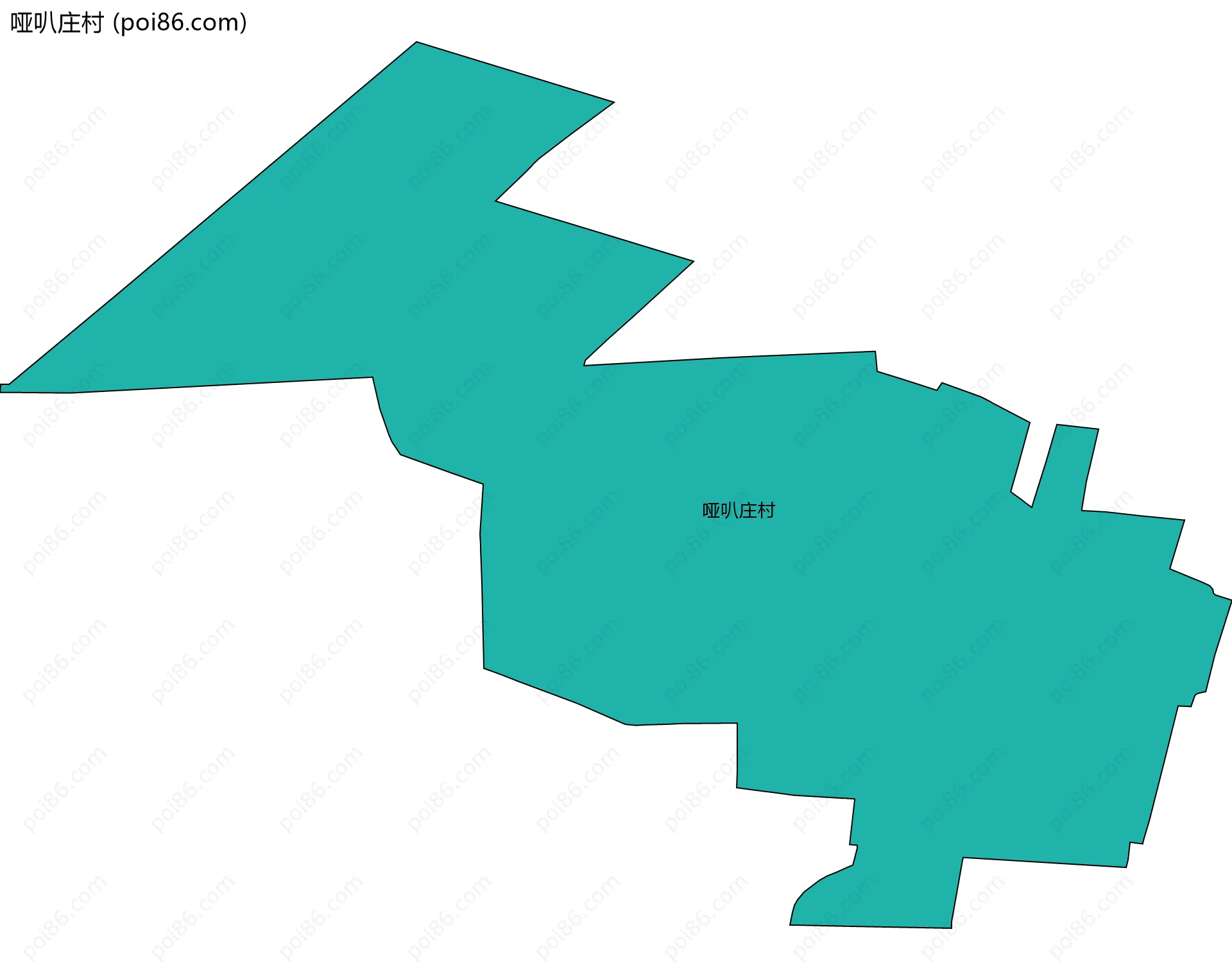 哑叭庄村边界地图