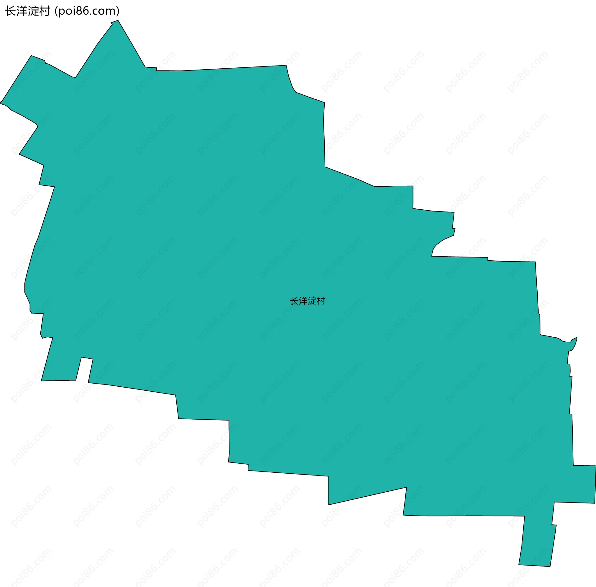 长洋淀村边界地图