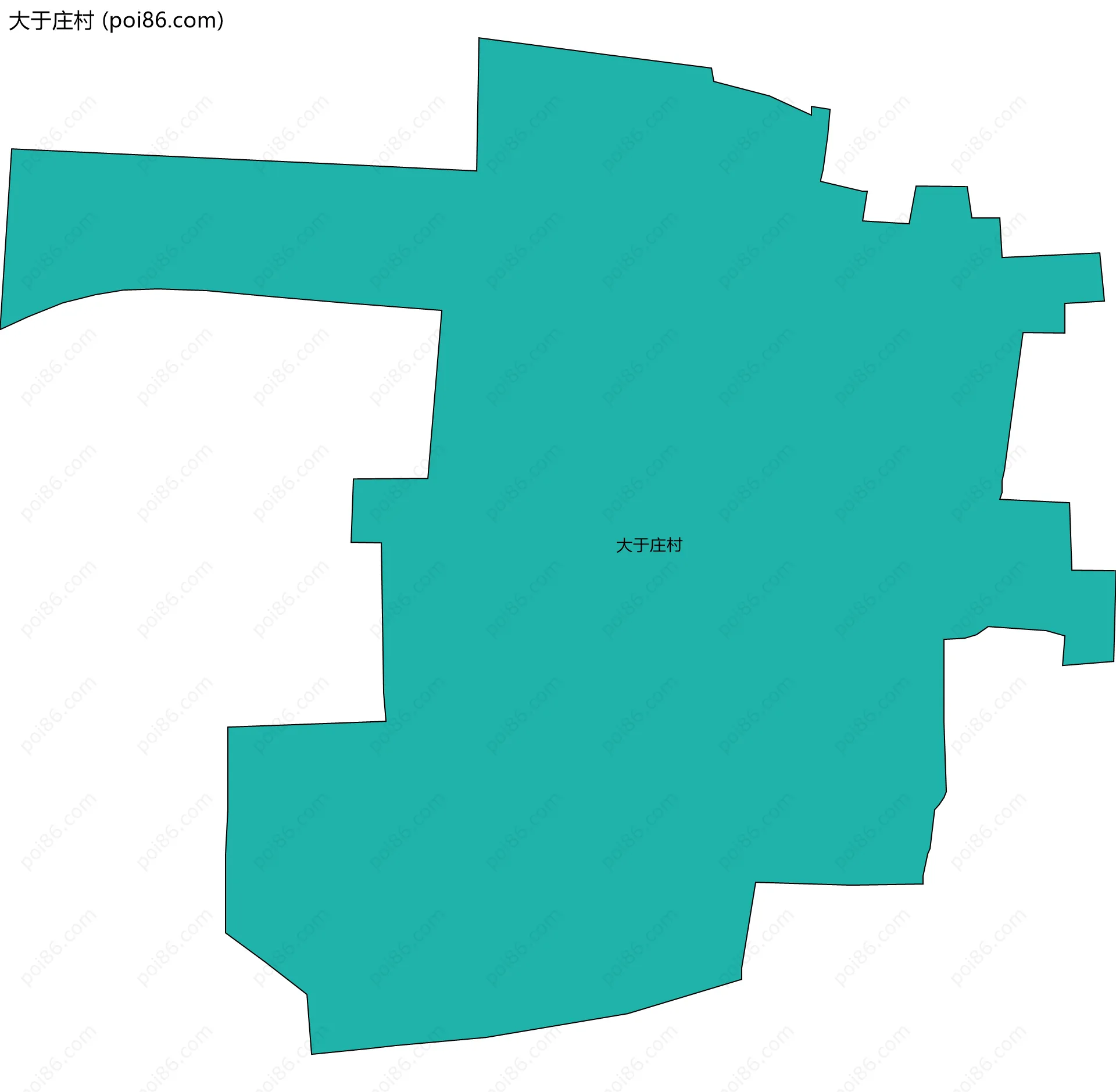 大于庄村边界地图