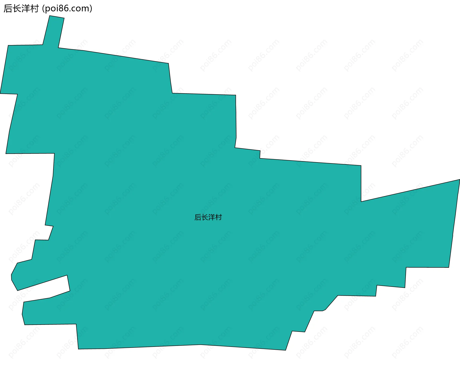 后长洋村边界地图