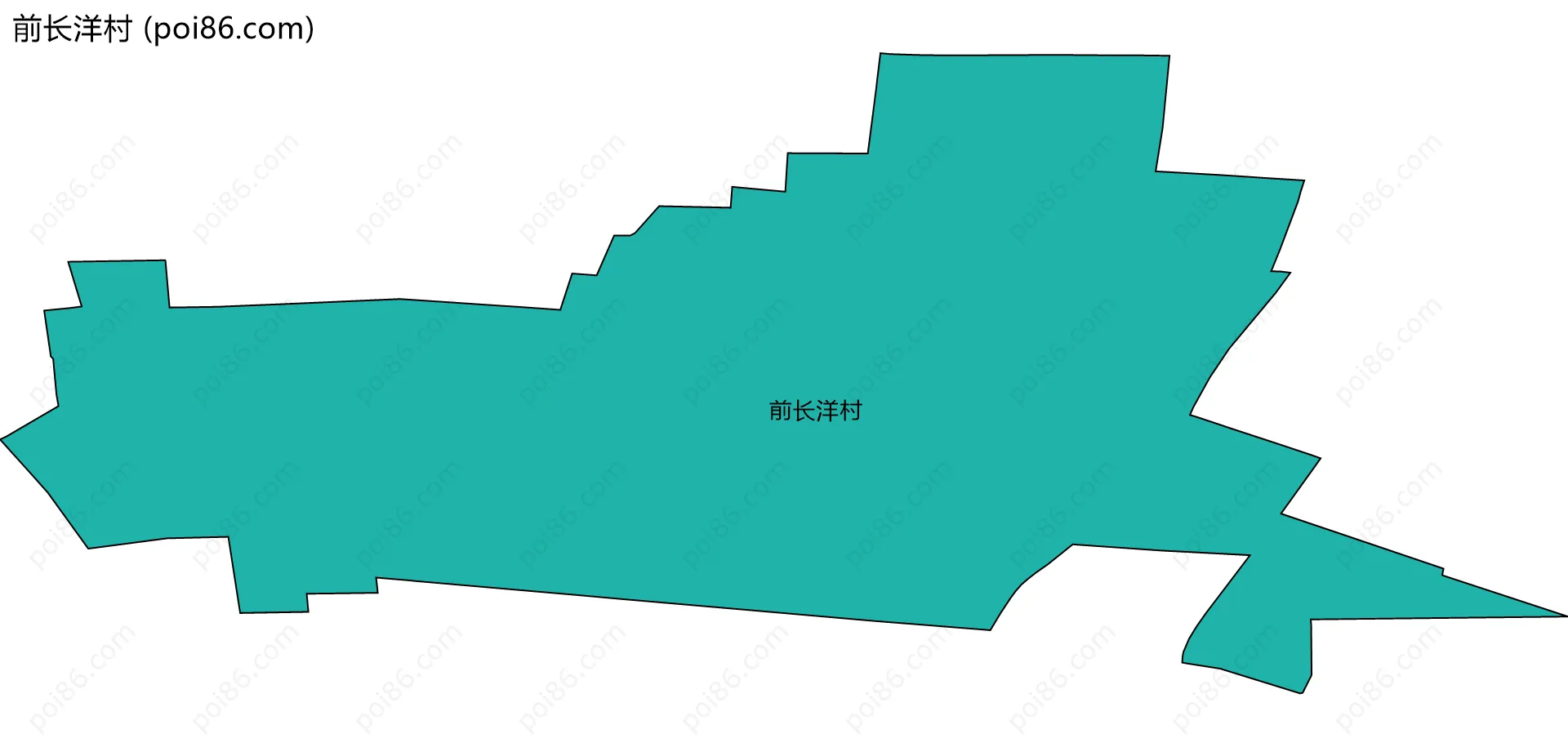 前长洋村边界地图