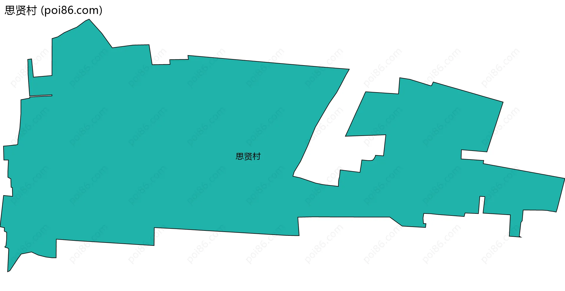 思贤村边界地图