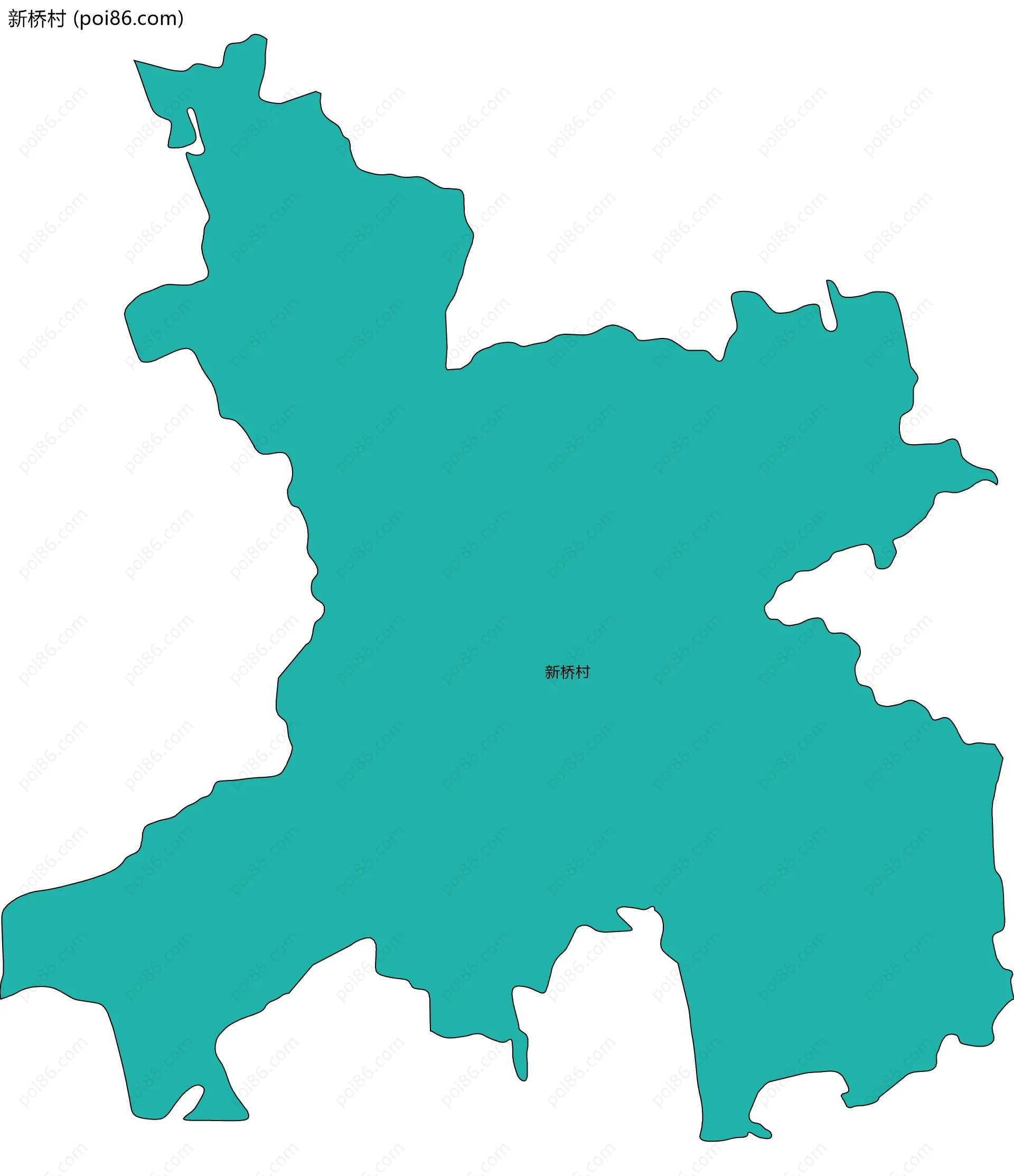 新桥村边界地图