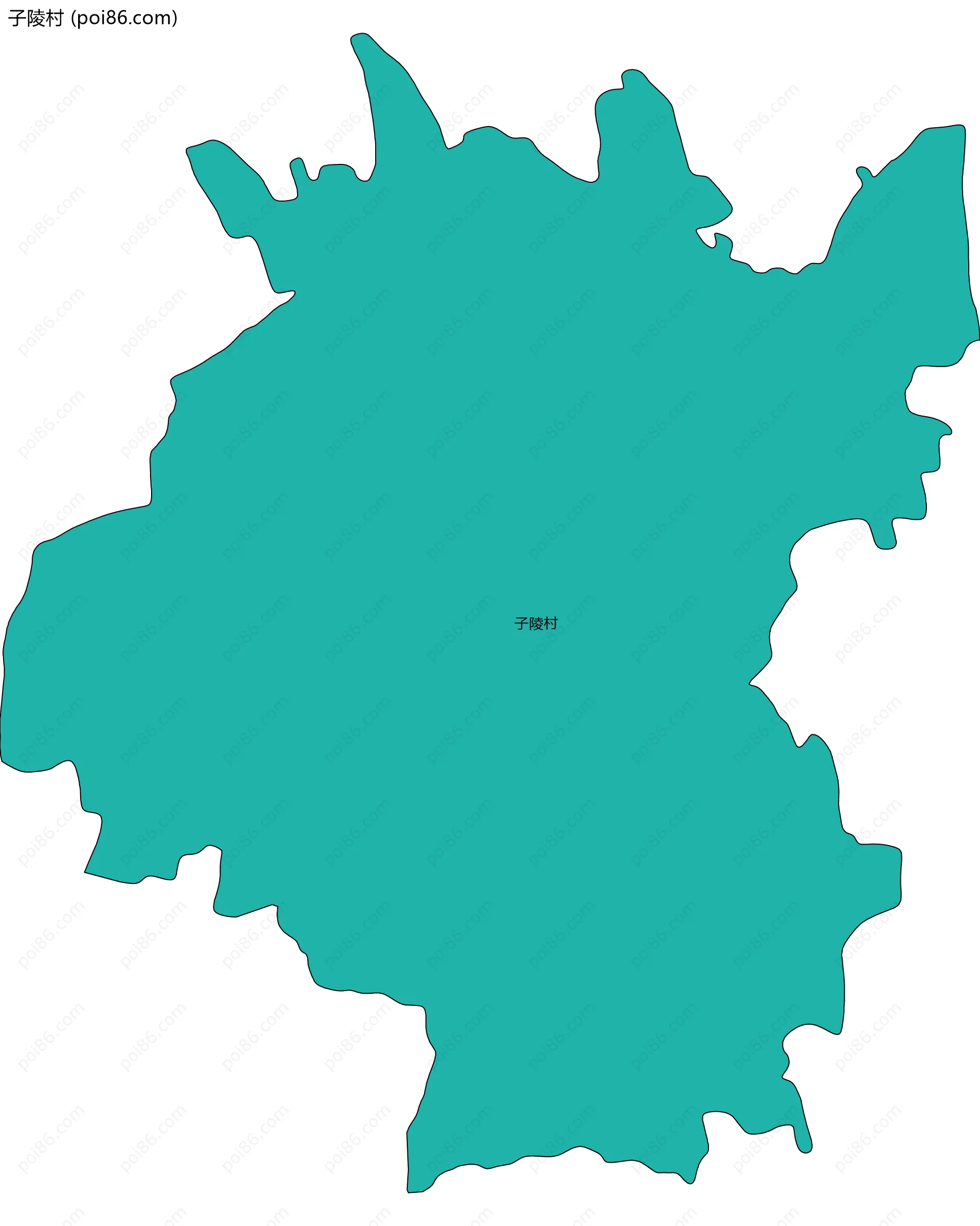 子陵村边界地图