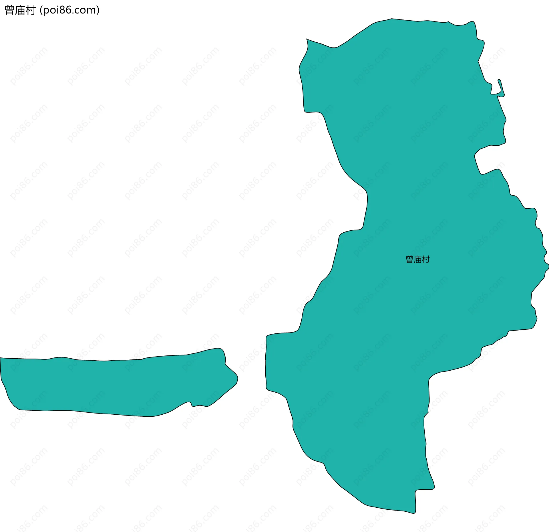 曾庙村边界地图