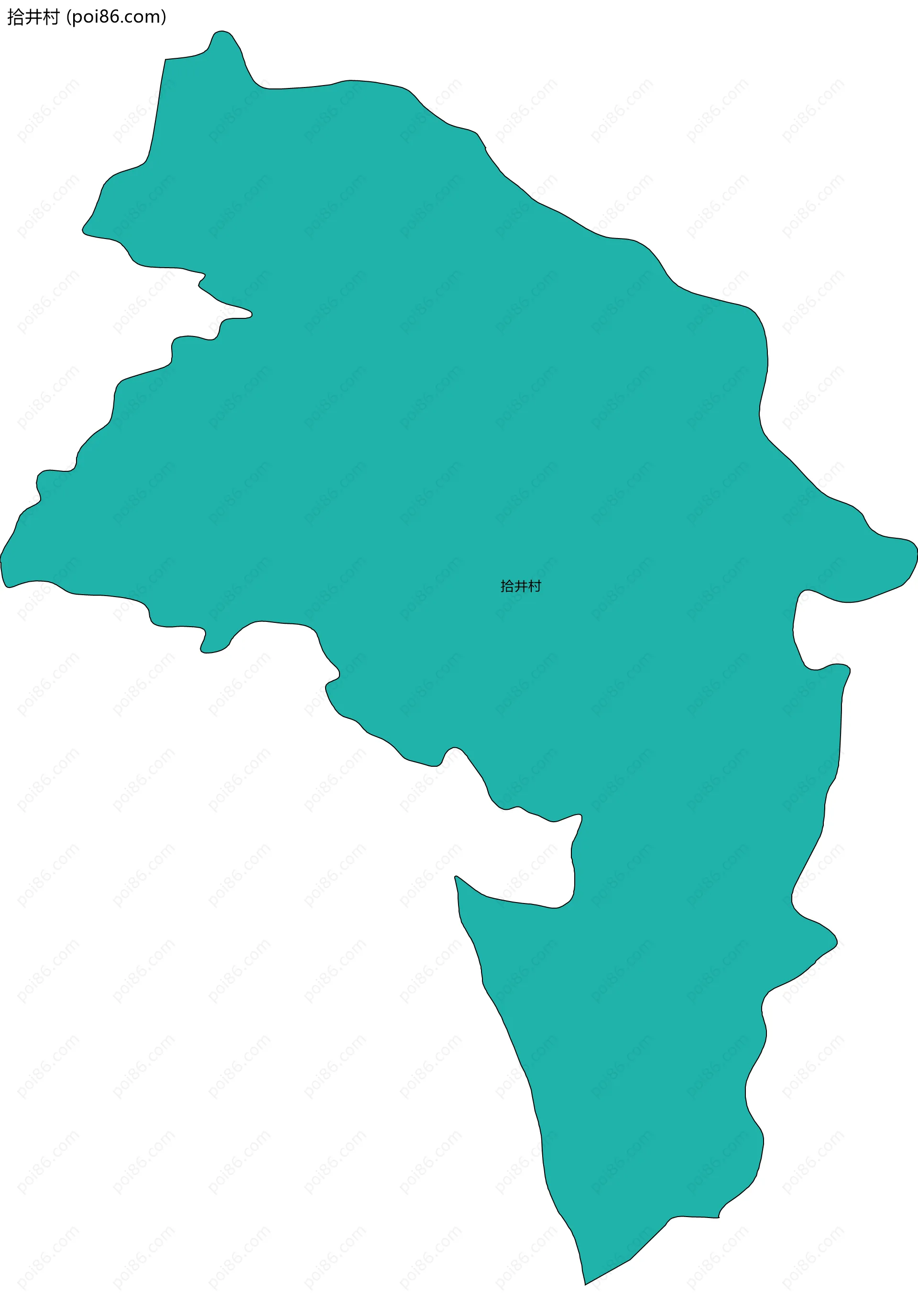拾井村边界地图