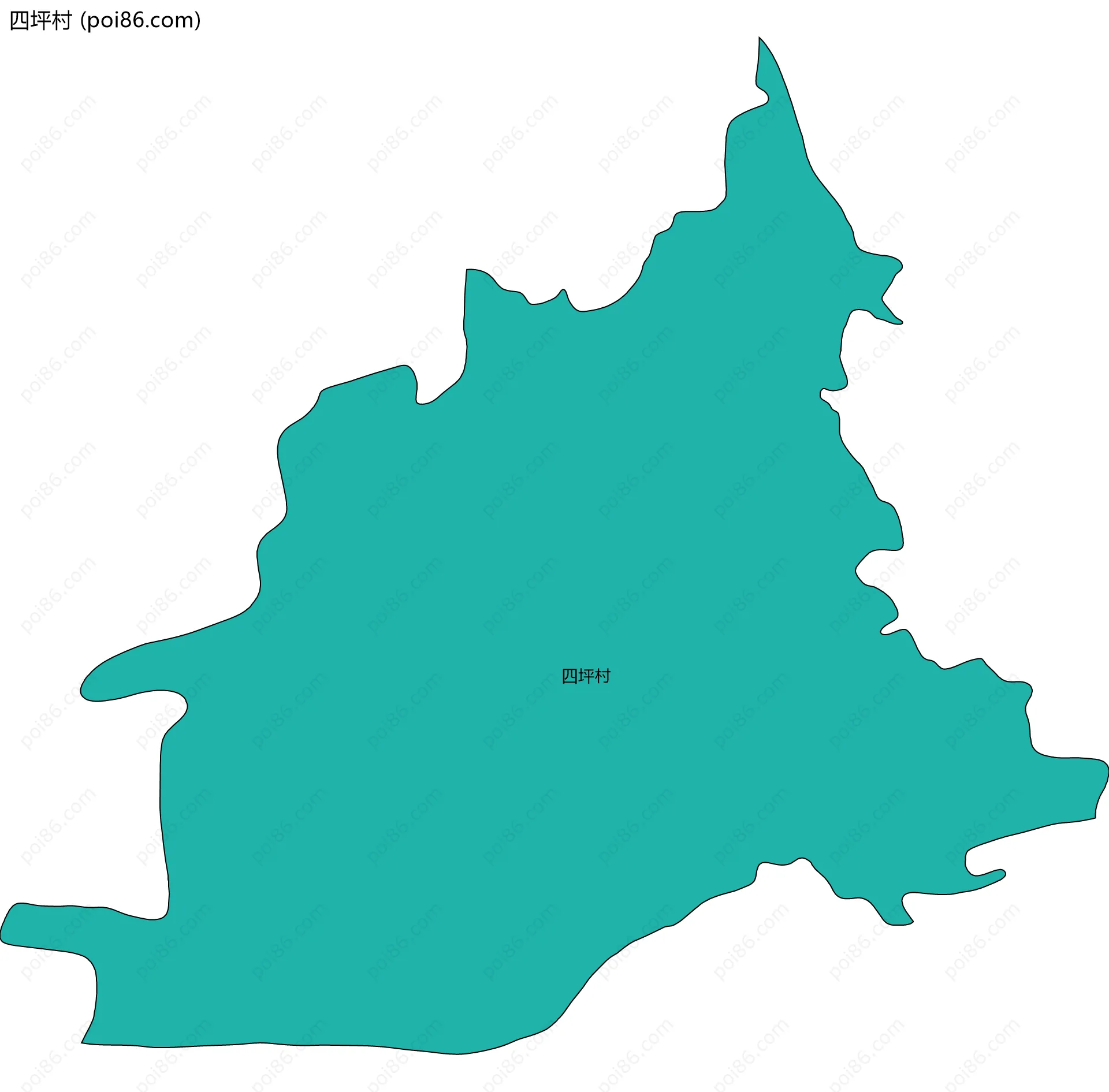 四坪村边界地图